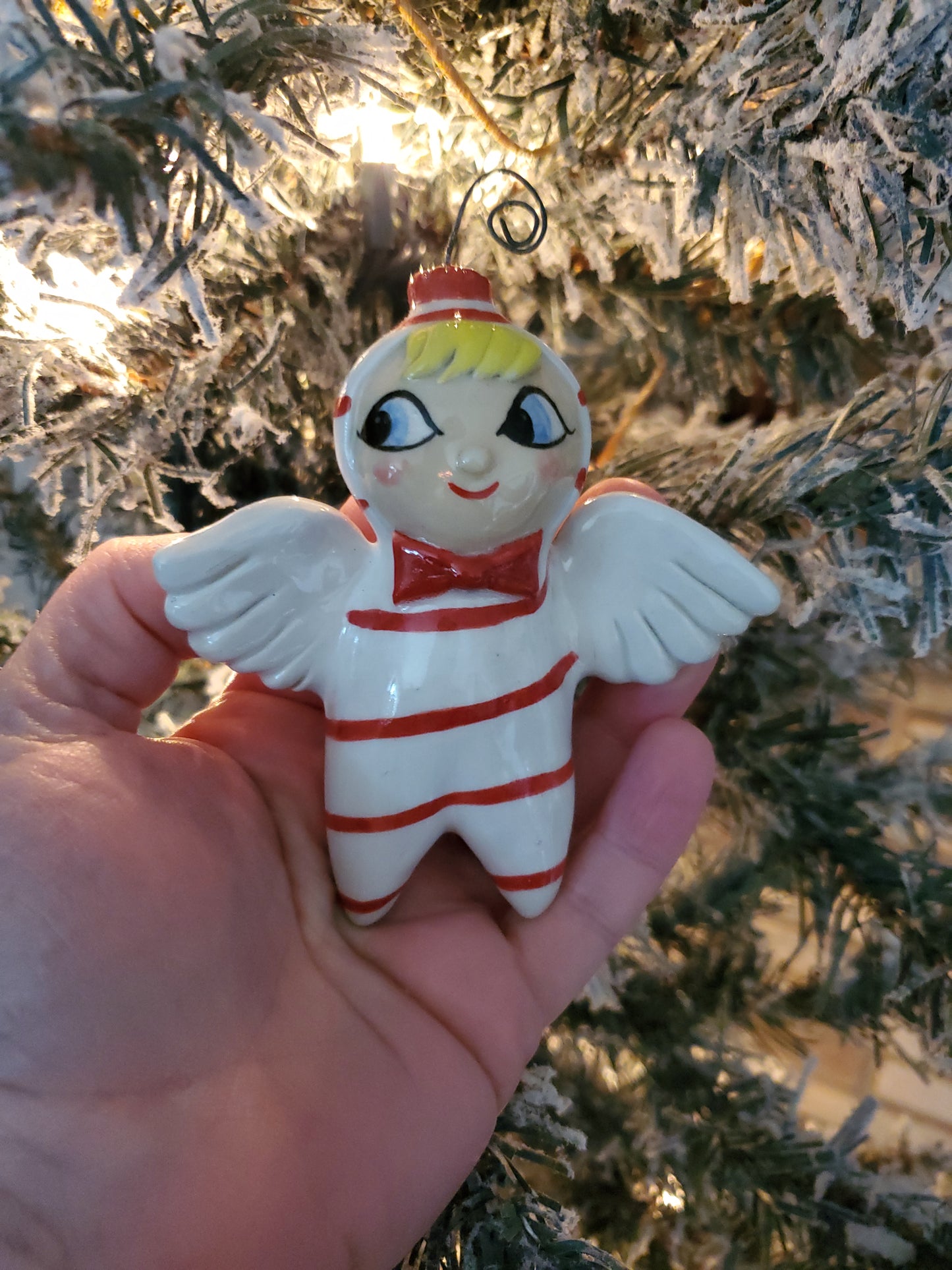 HH inspired Peppermint Angel ornament