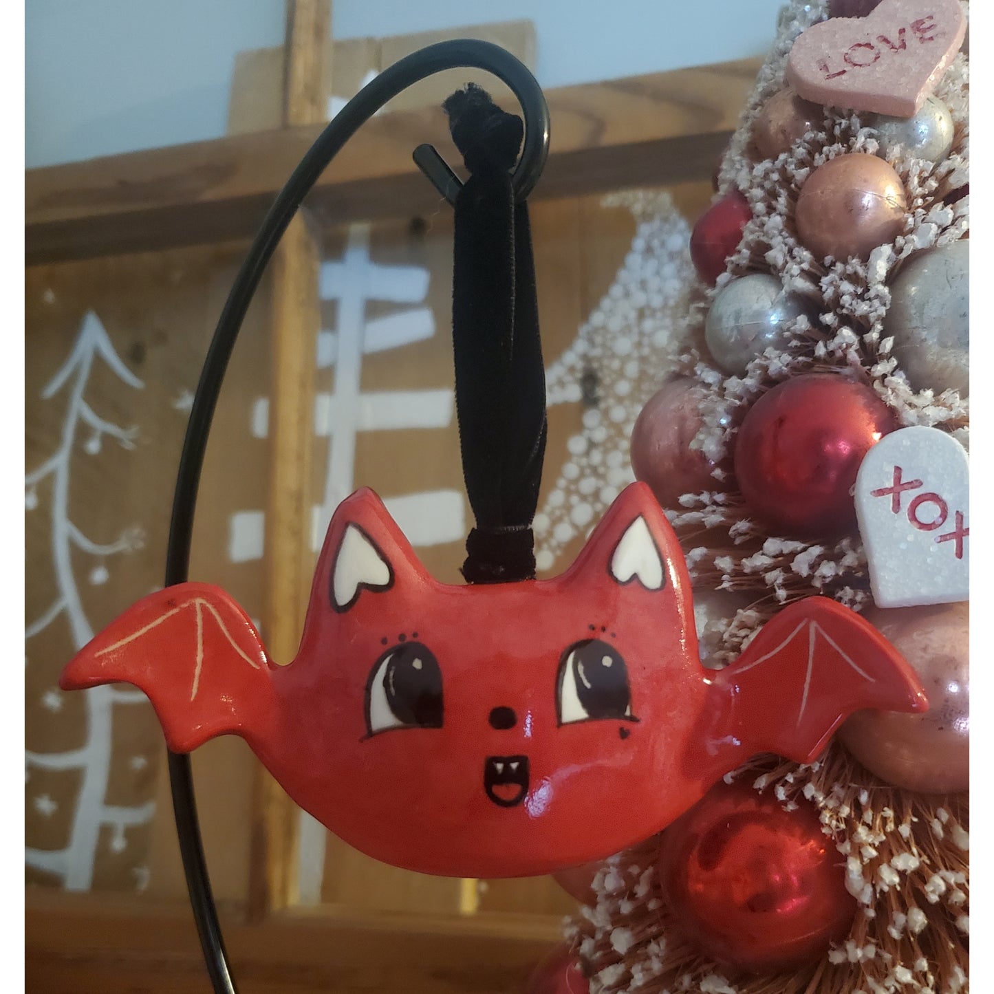 Johanna Parker Inspired Valentine Bat Ornament