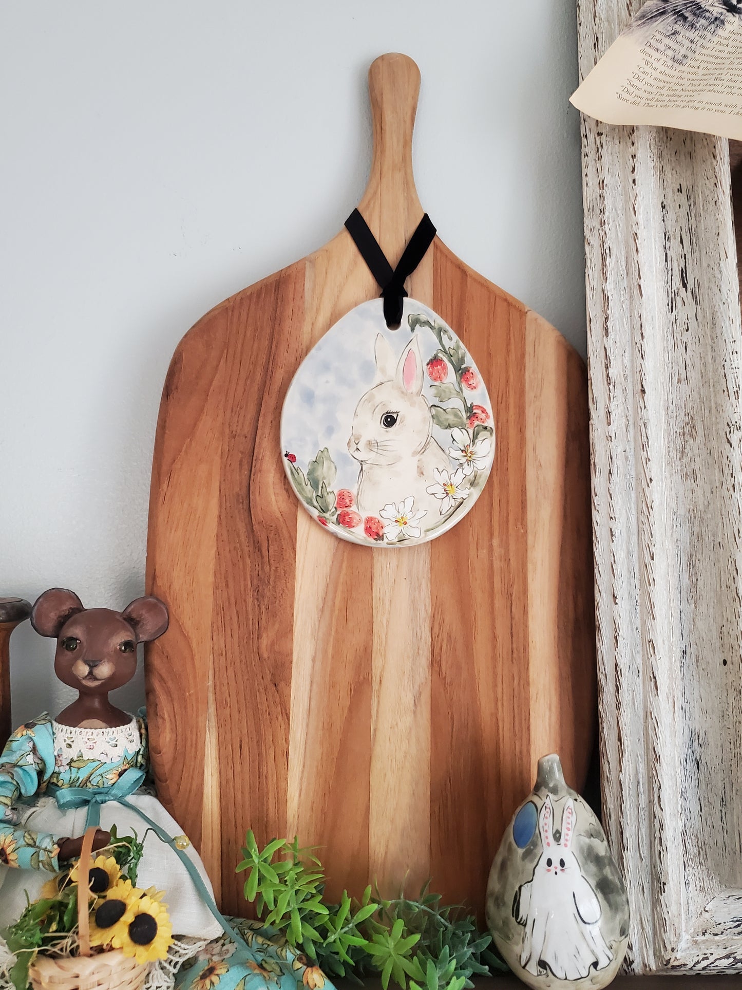 Bunny and strawberries