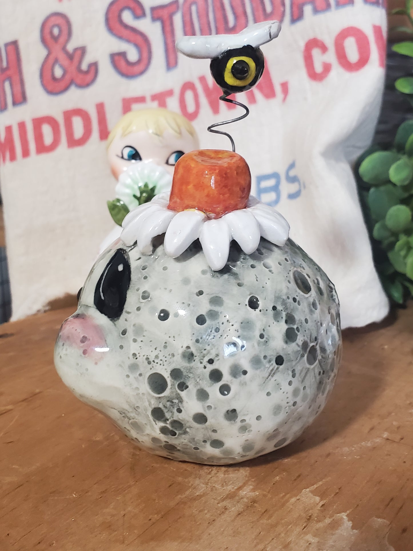 Johanna Parker Inspired Luna and bee figurine