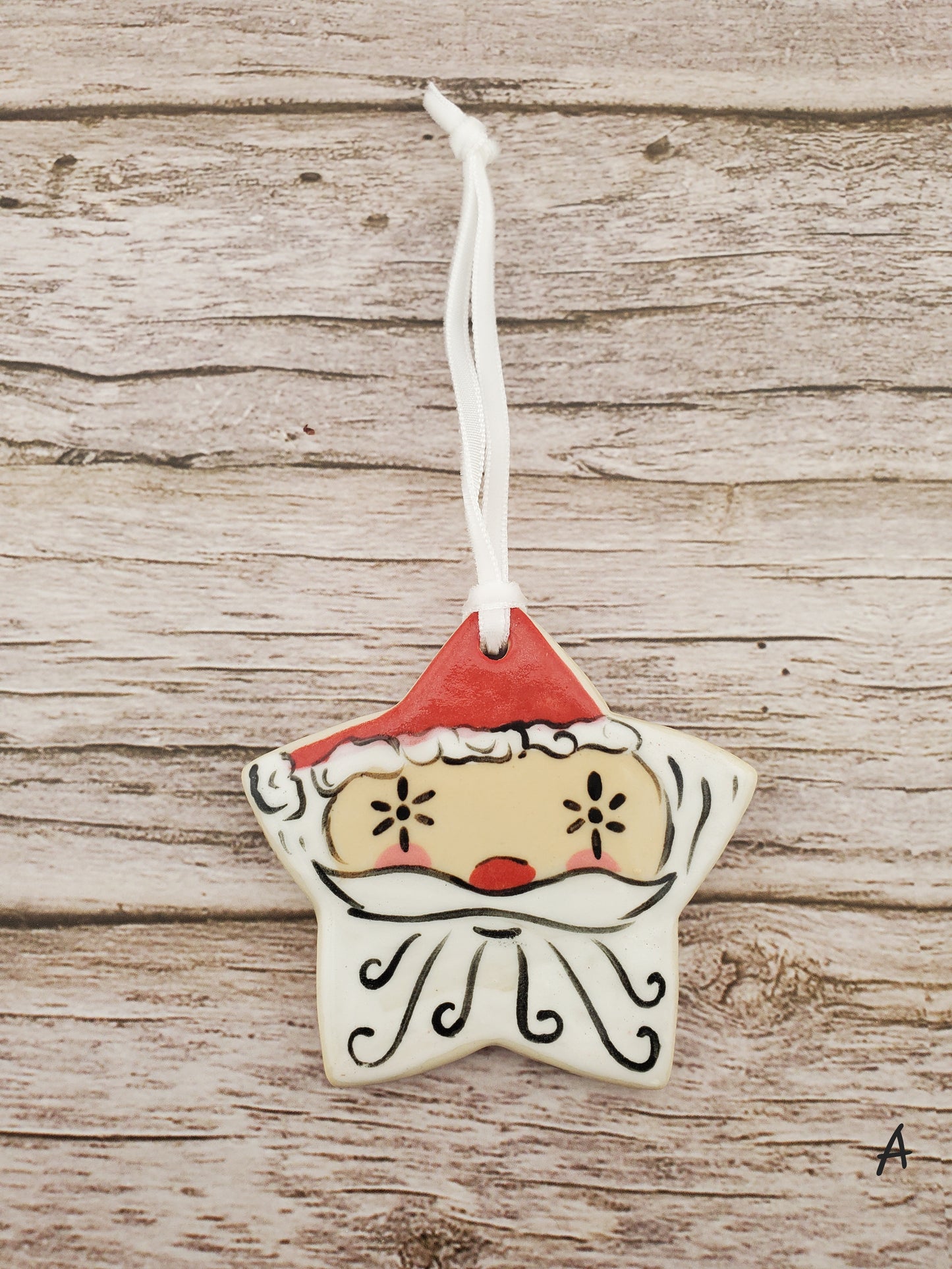 Holt Howard Inspired Starry Eyed Santa Ornament