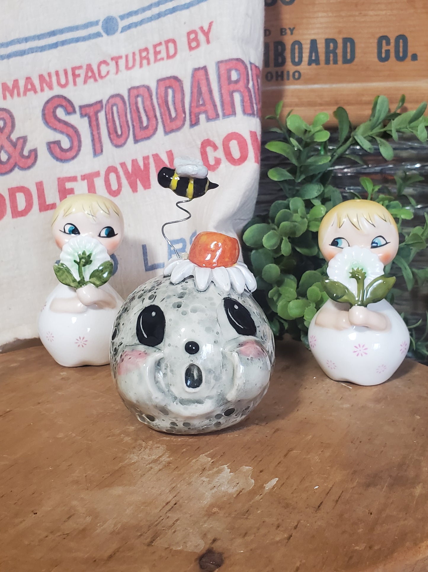 Johanna Parker Inspired Luna and bee figurine