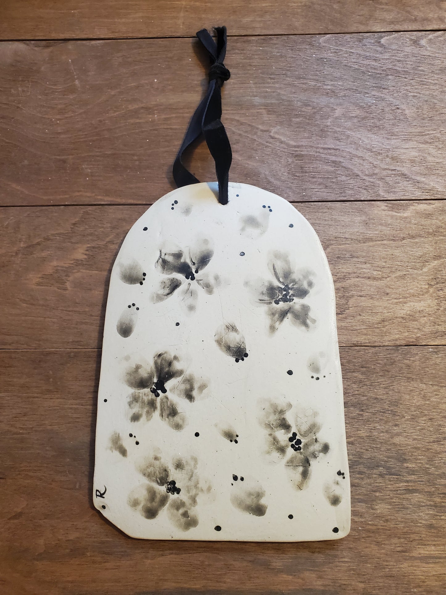 Trompe-l'œil Halloween Bird Cage hanging plaque