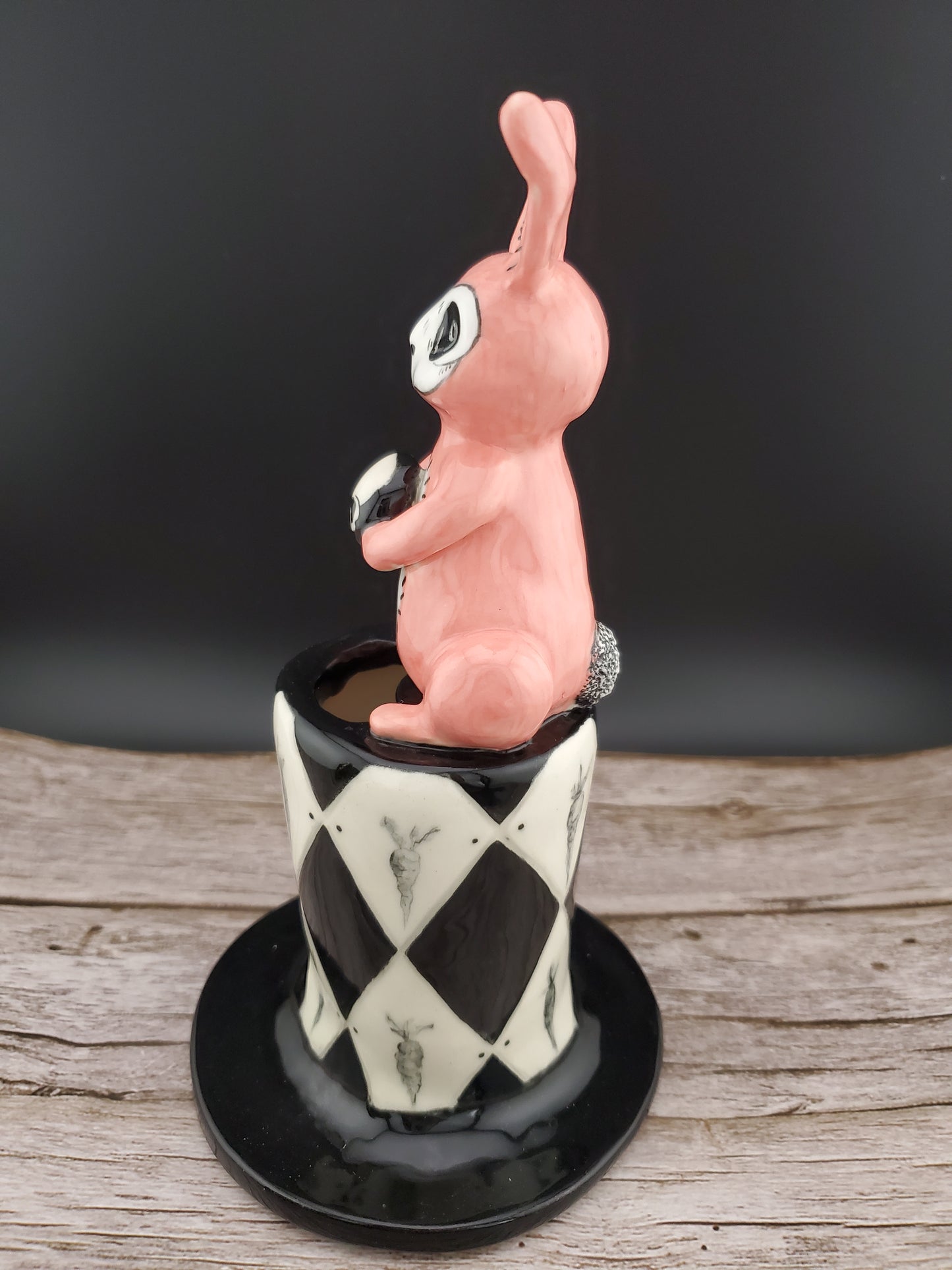 Rabbit hat bud vase