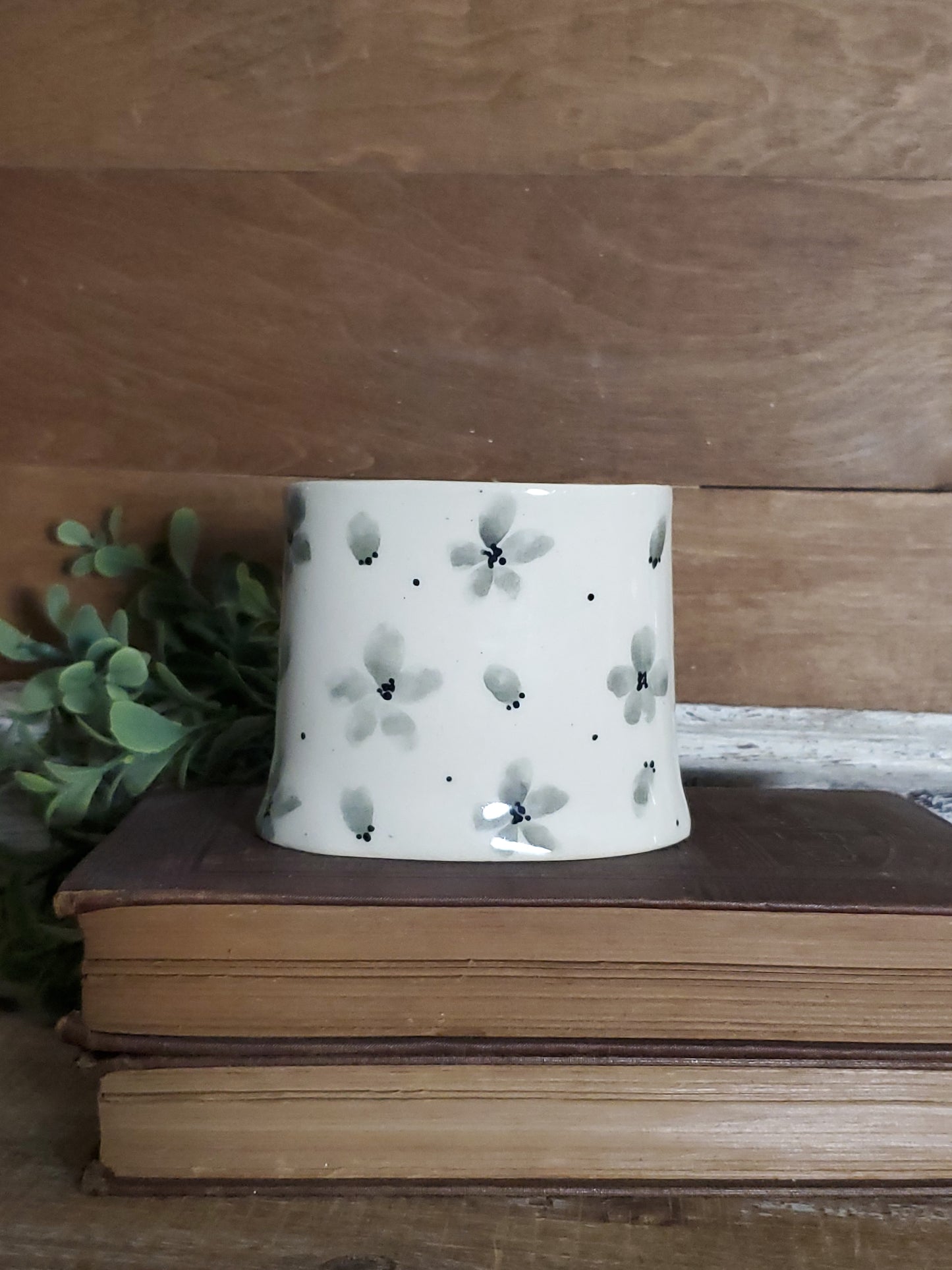 Small floral painted vase