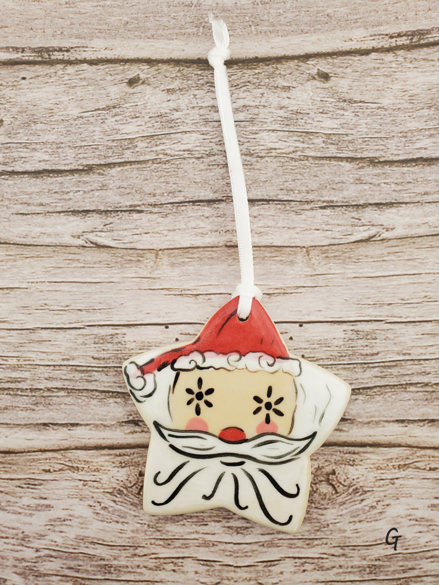 Holt Howard Inspired Starry Eyed Santa Ornament