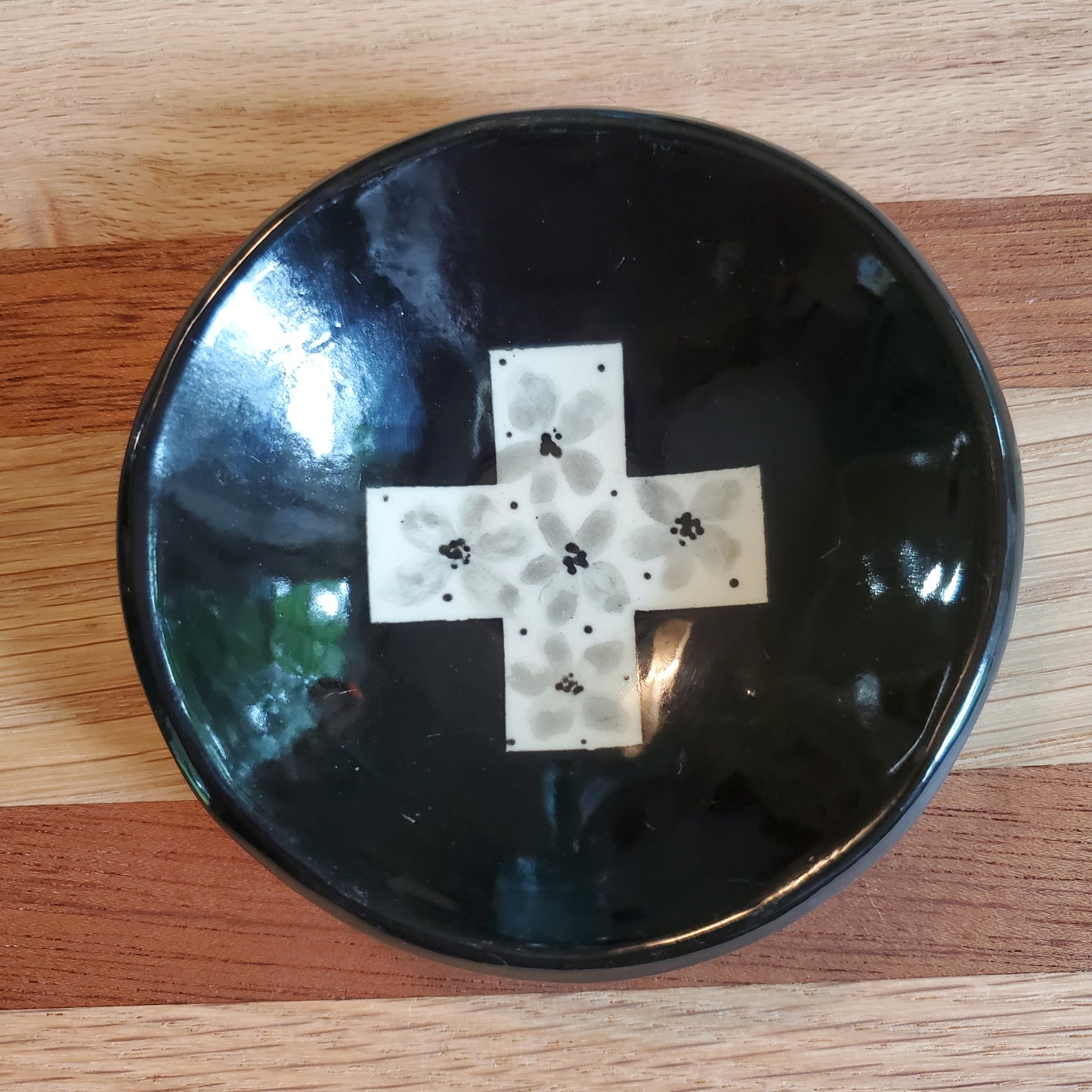 Swiss Cross Floral Trinket