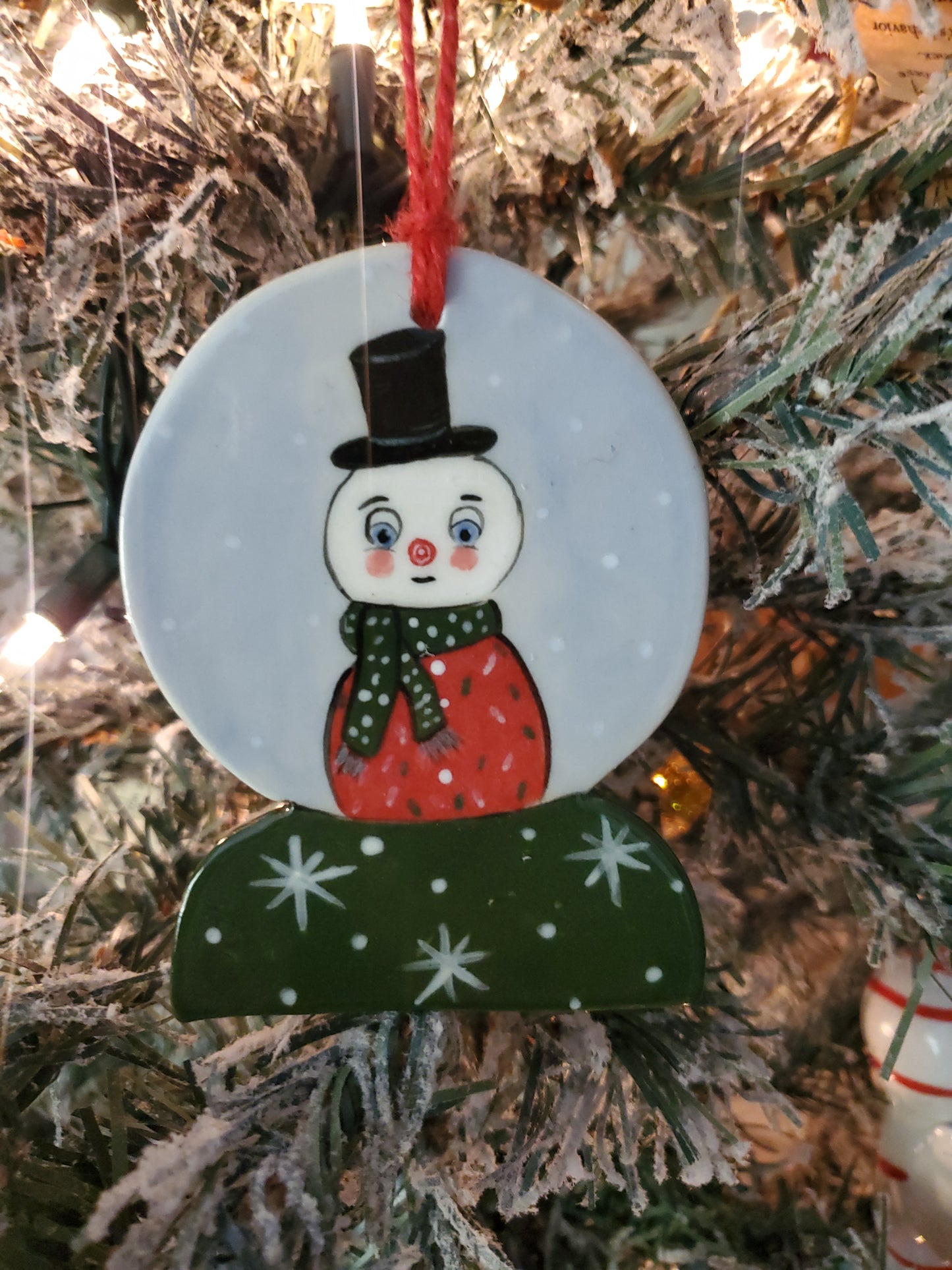 Snowman Snowglobe Ornament