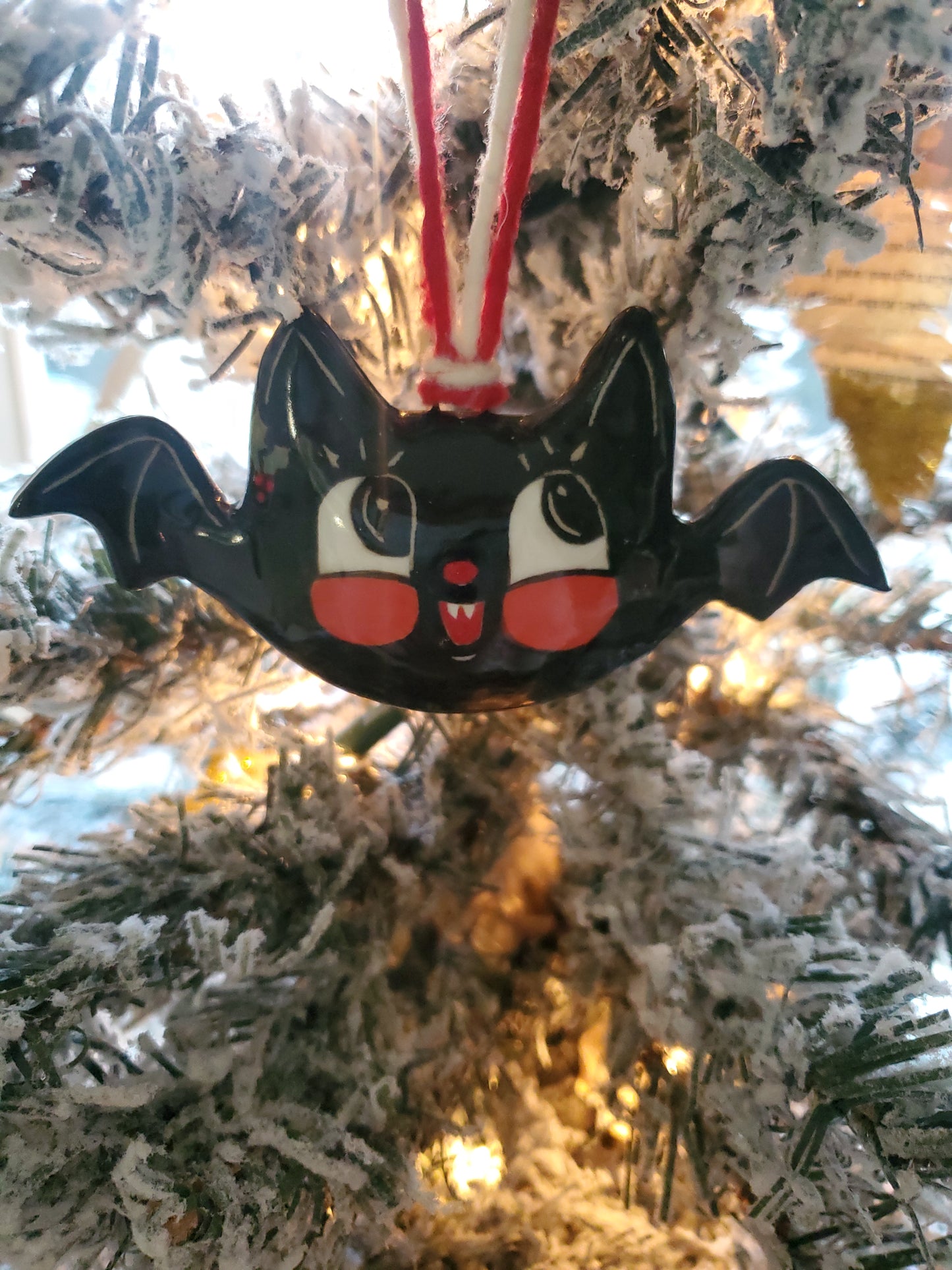 Johanna Parker Inspired Holiday Bat Ornament