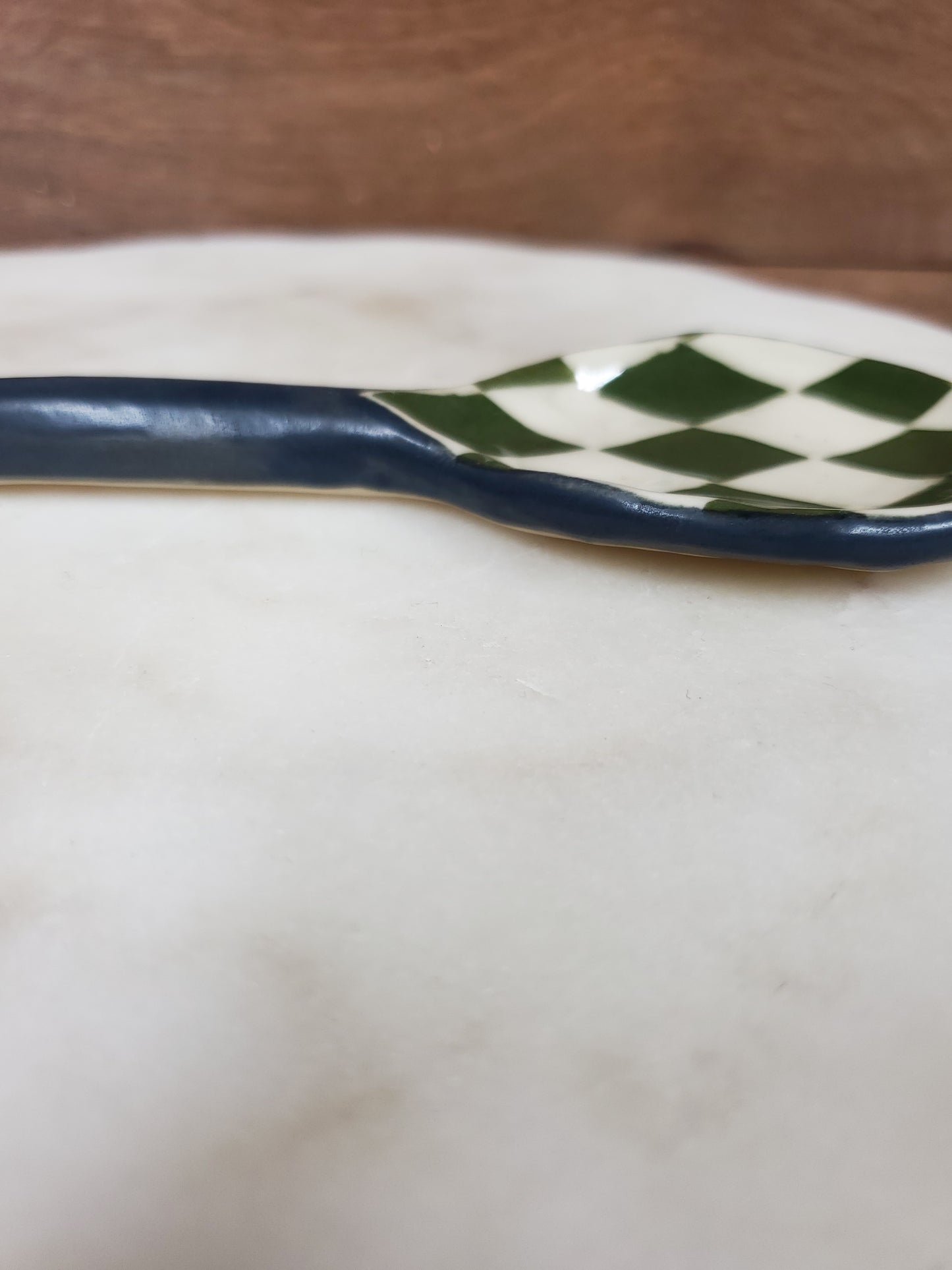 Decorative Harlequin Diamond Patterned Spoon