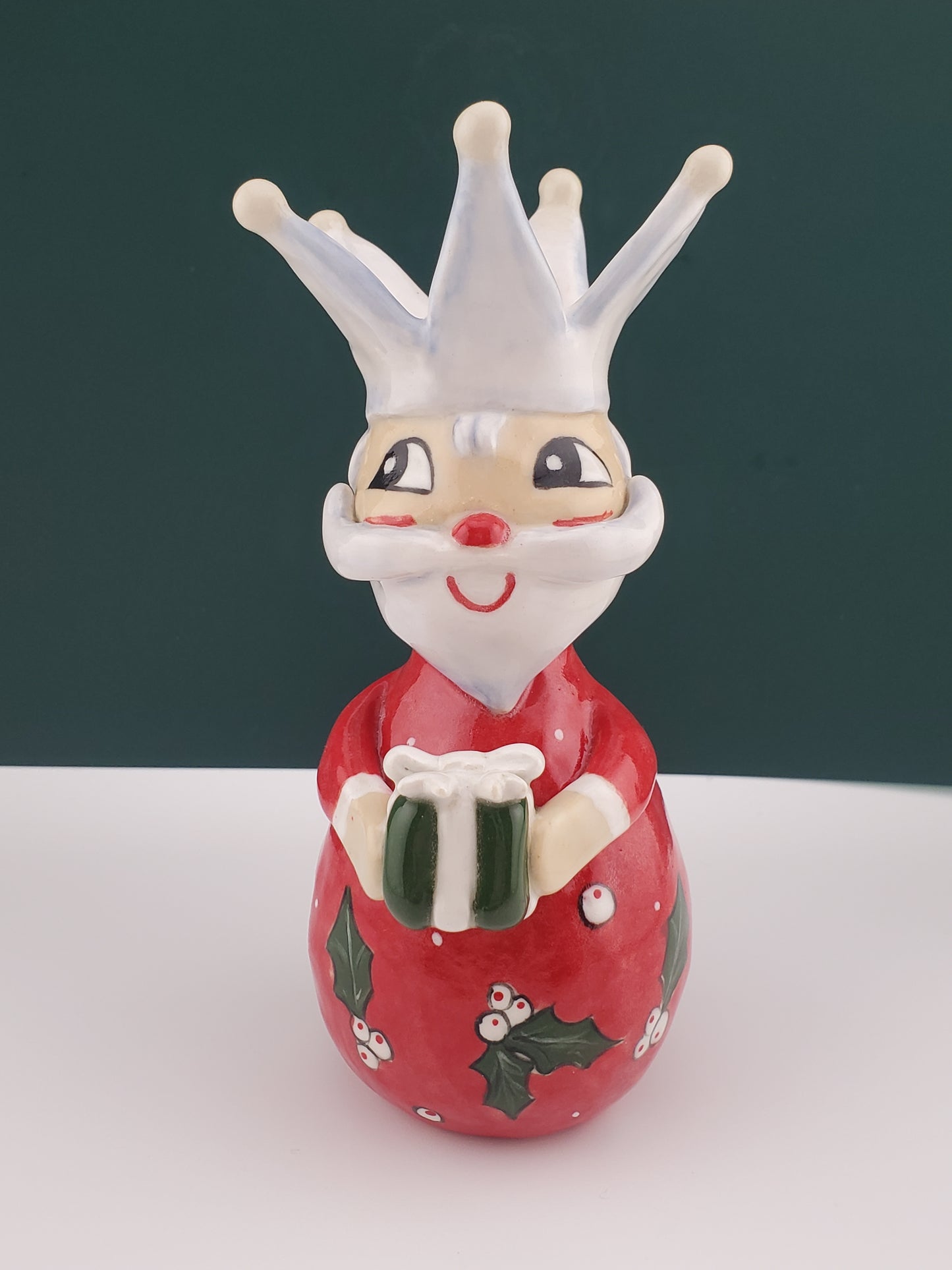 Holt Howard inspired crowned Santa