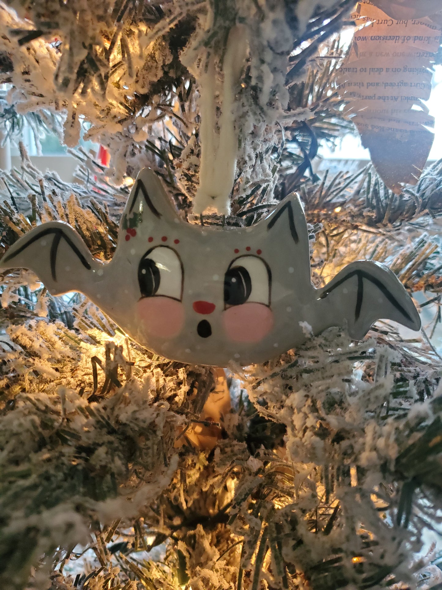 Johanna Parker Inspired Holiday Bat Ornament