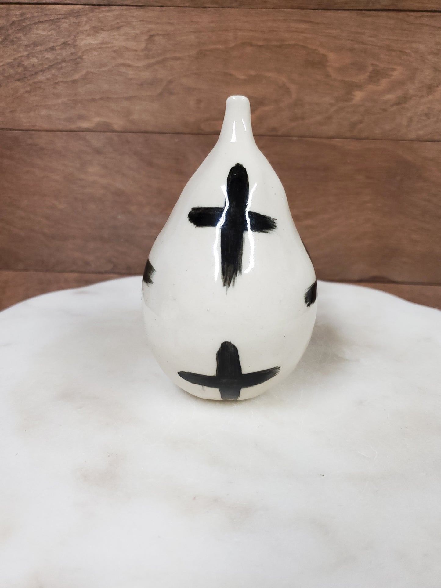Handmade Ceramic Swiss Cross Pear