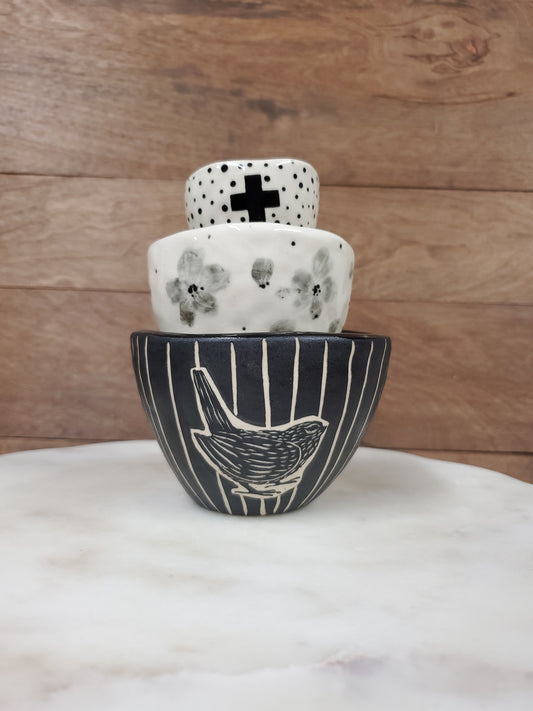Stacking decorative cups