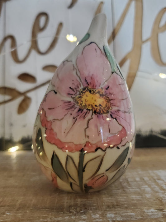 Handpainted floral pear