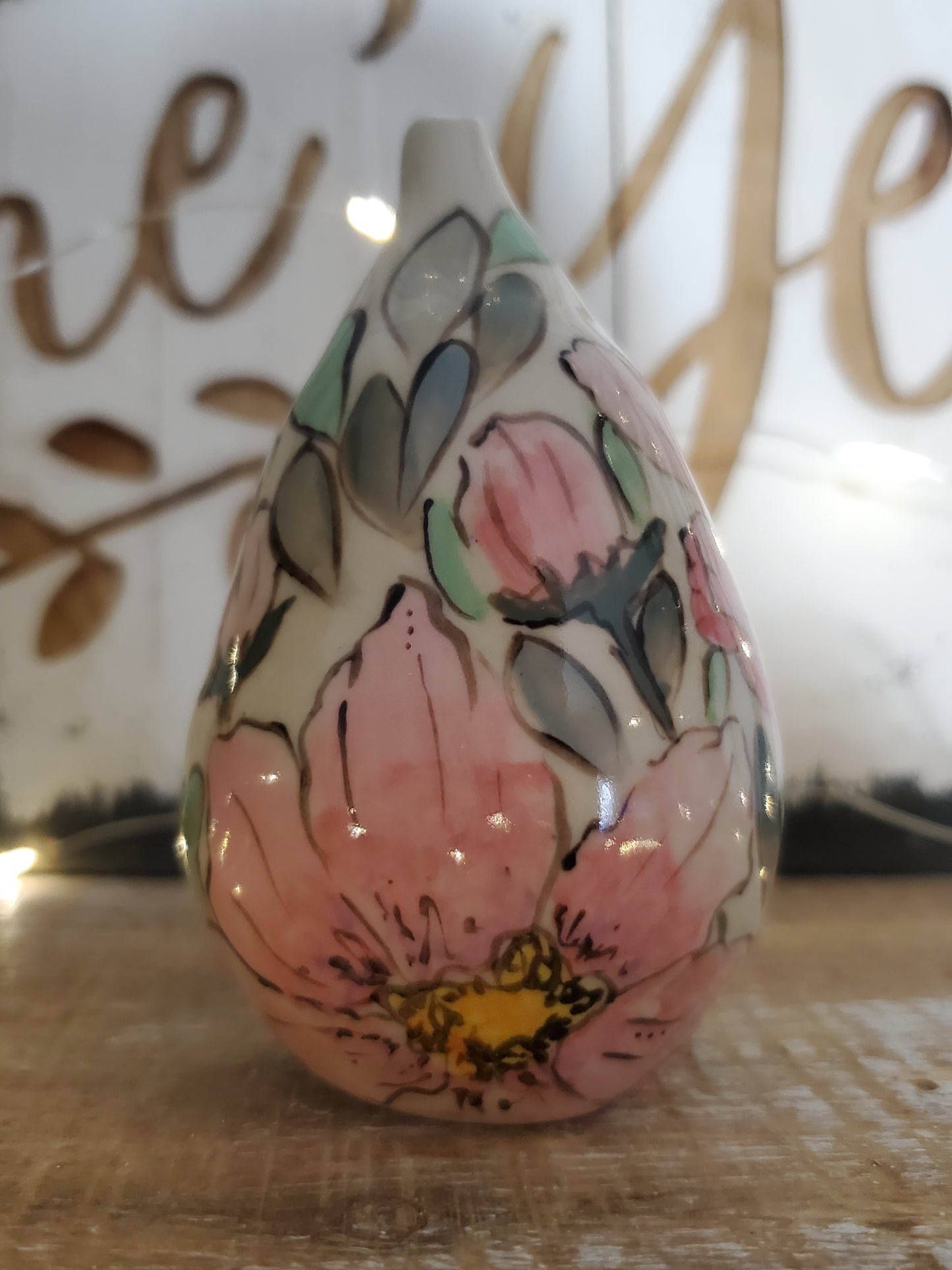 Handpainted floral pear