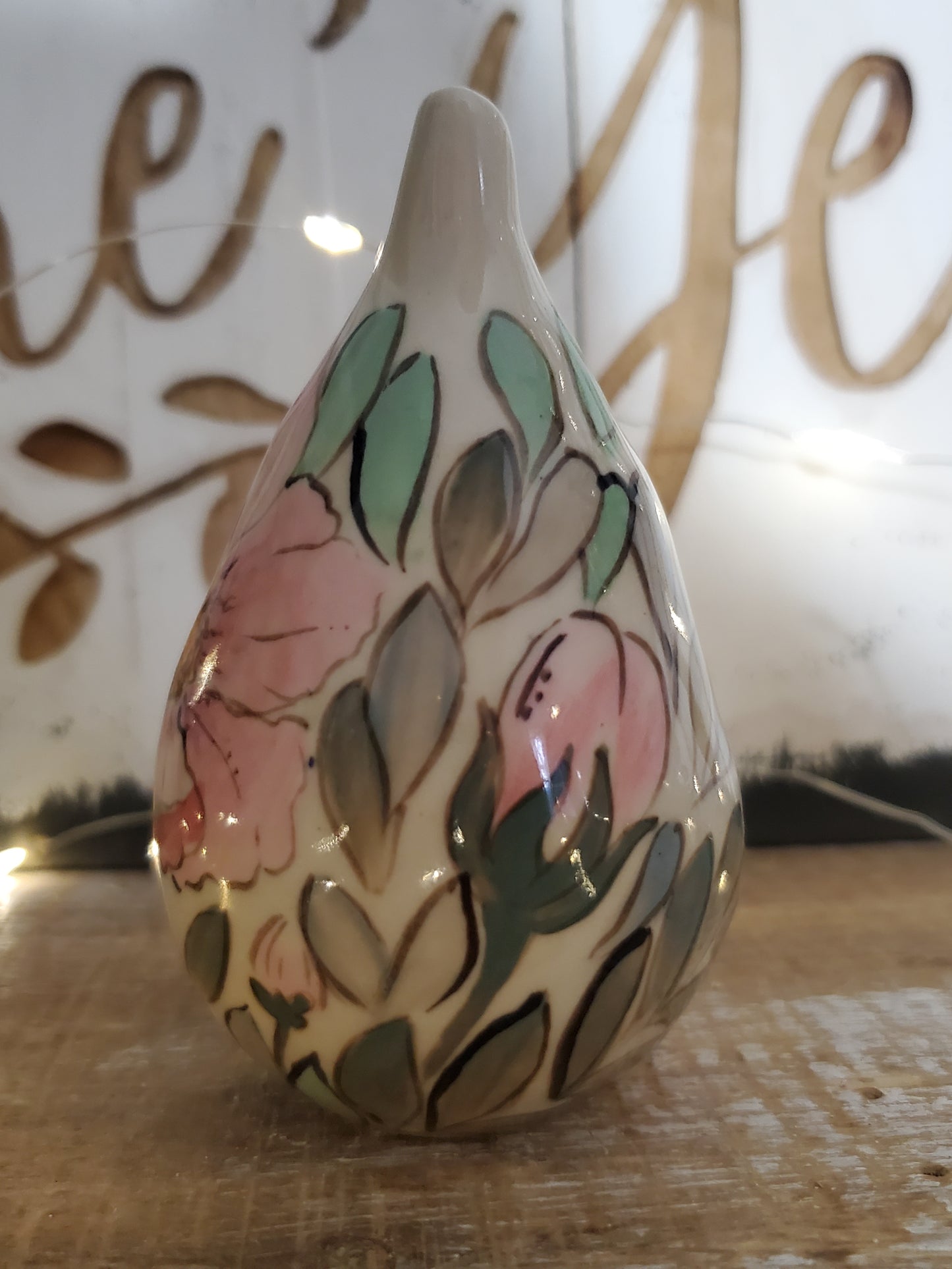 Handpainted floral pear