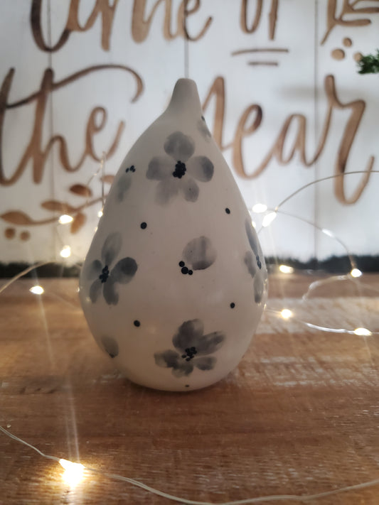 Hand painted floral pear