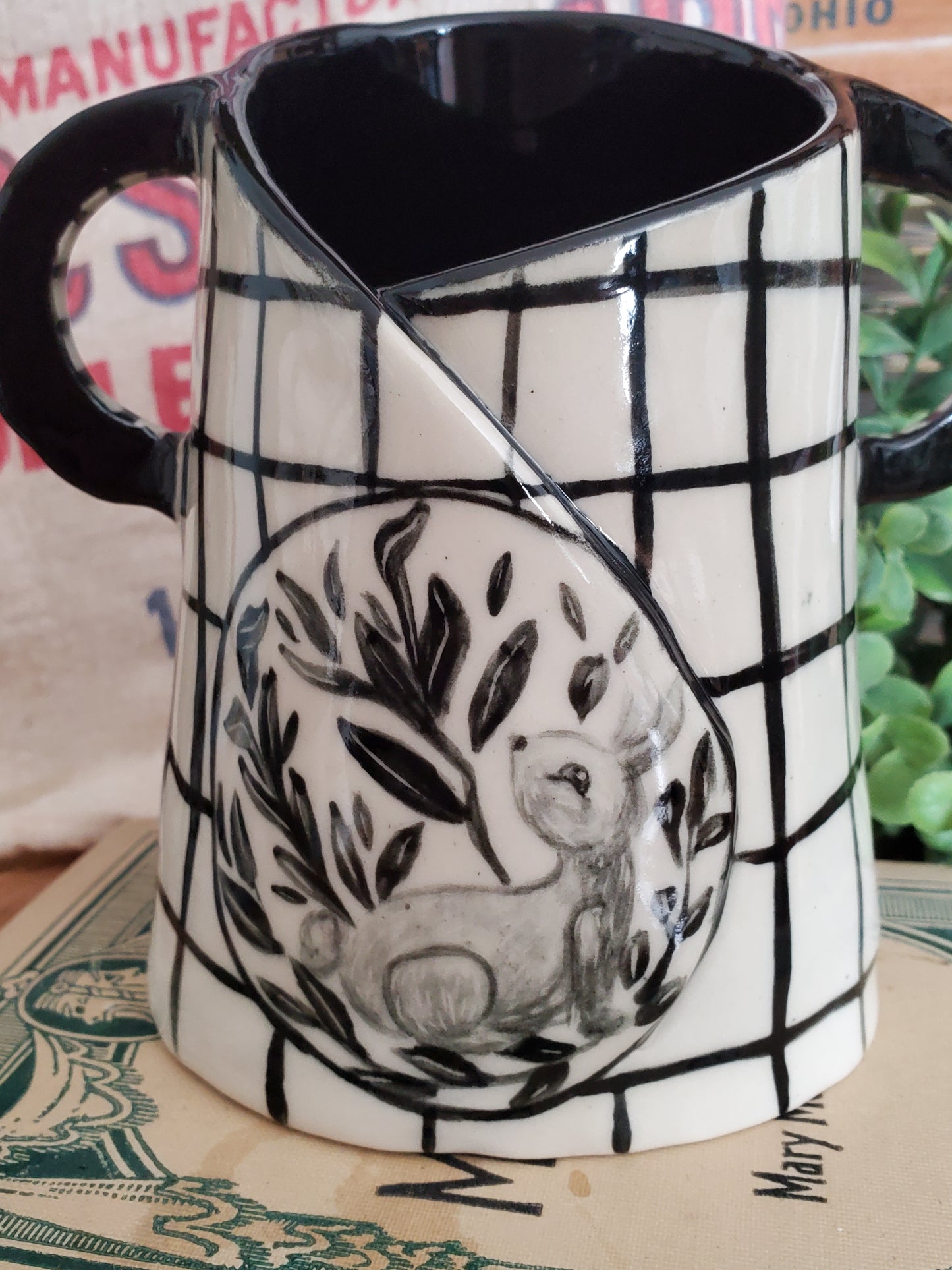 Spring rabbit vase