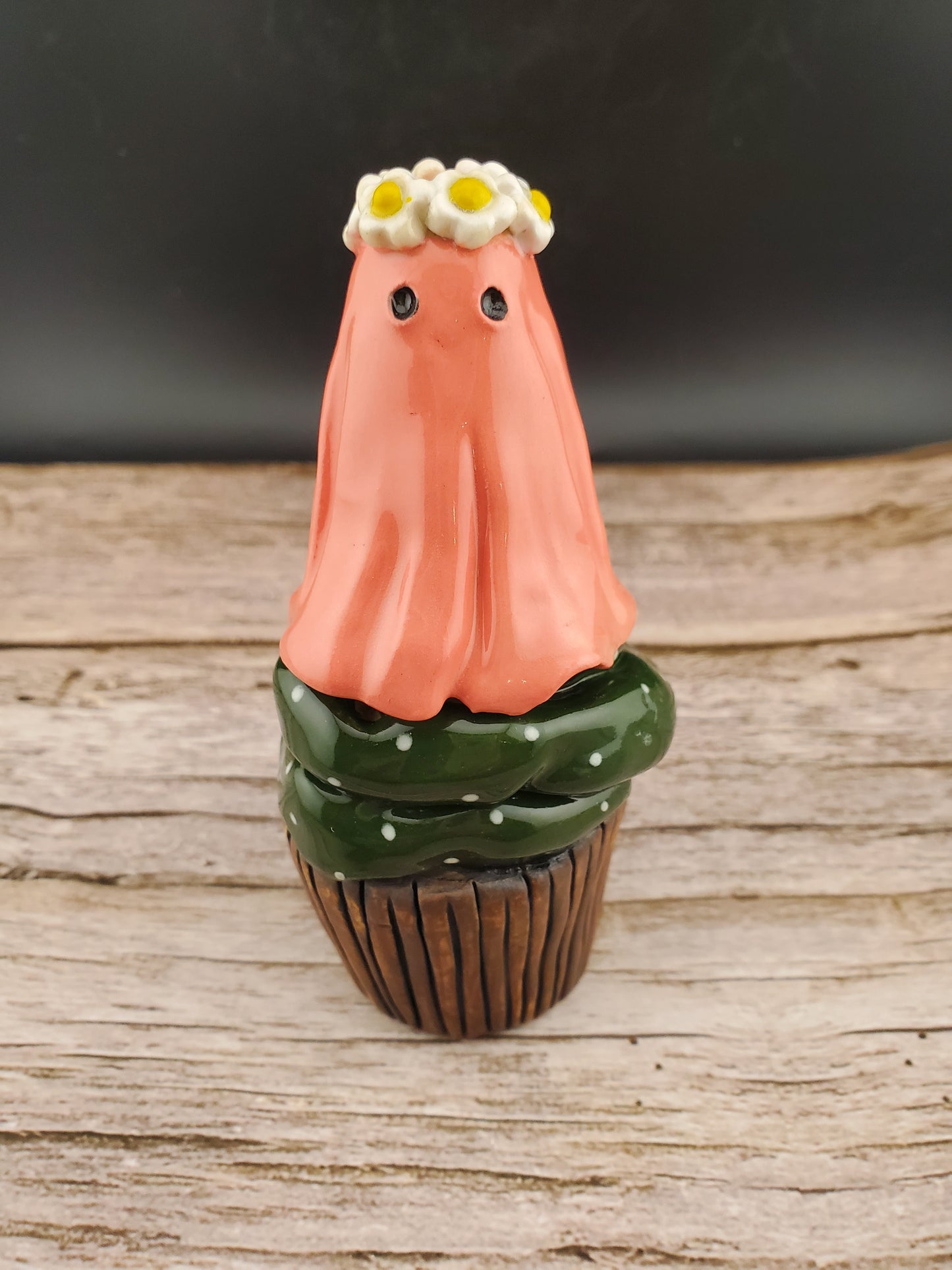 Ghostly pink cupcake