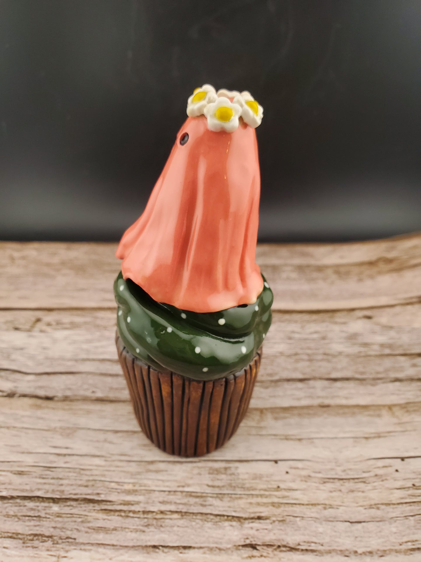 Ghostly pink cupcake