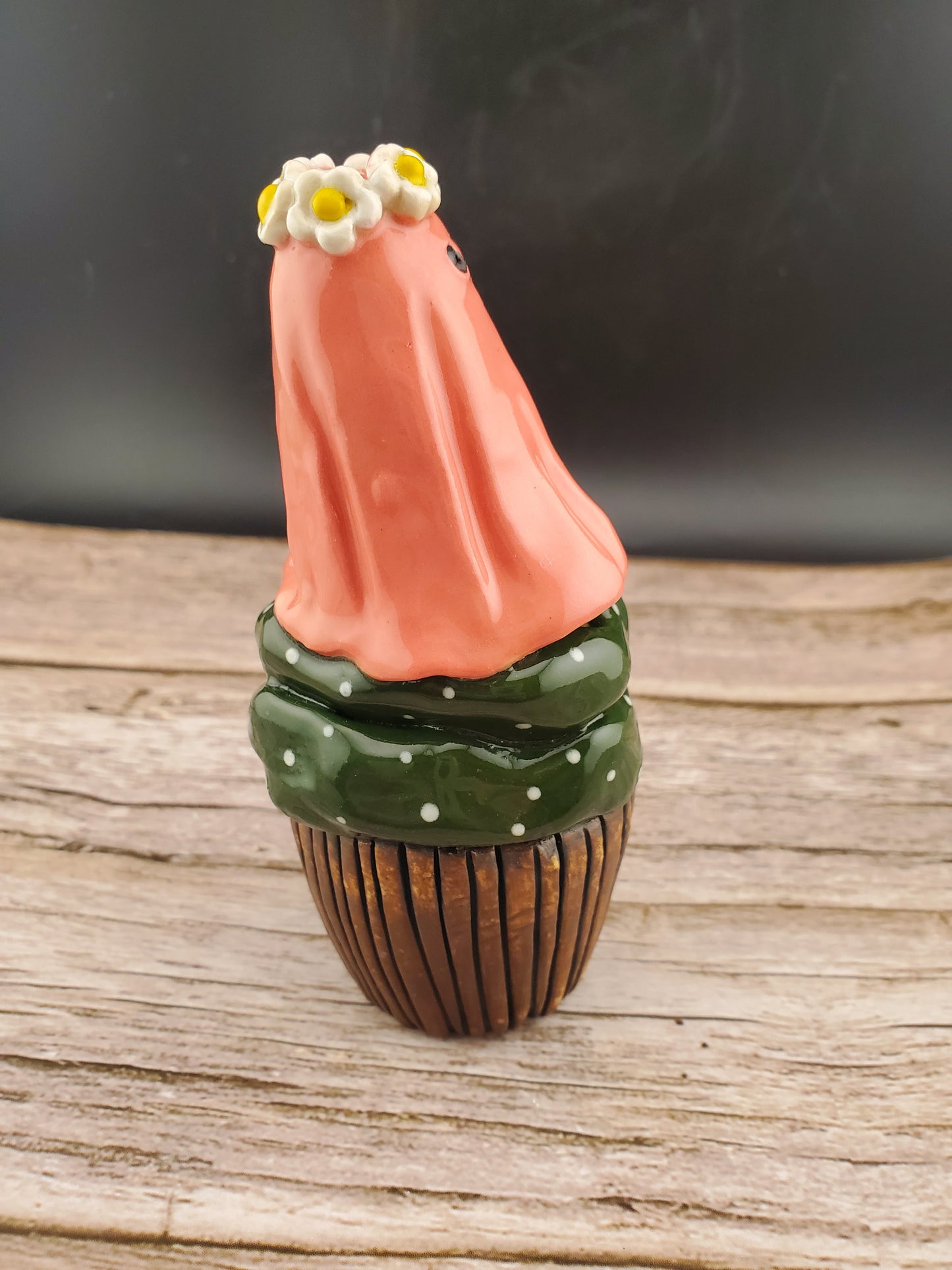 Ghostly pink cupcake