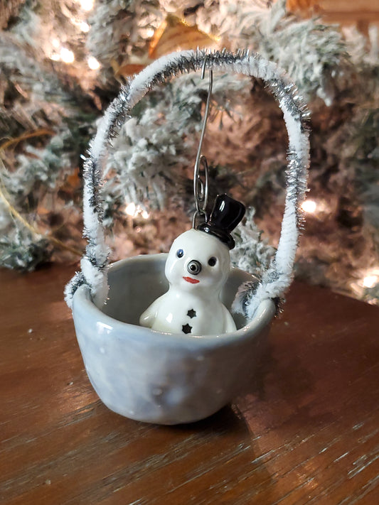 Snowman Basket Ornament