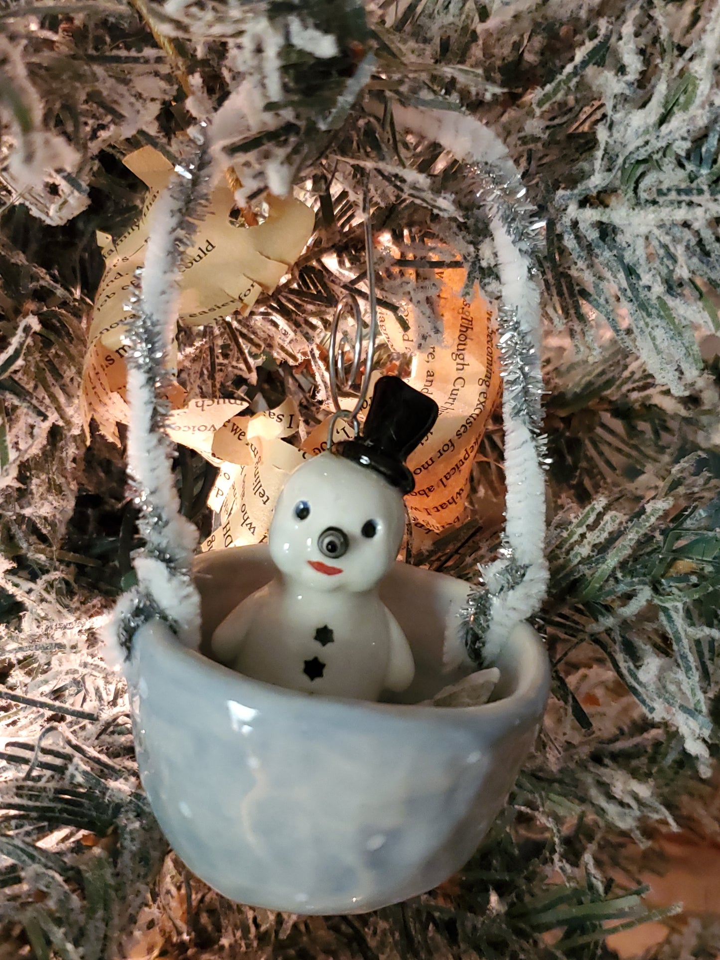 Snowman Basket Ornament