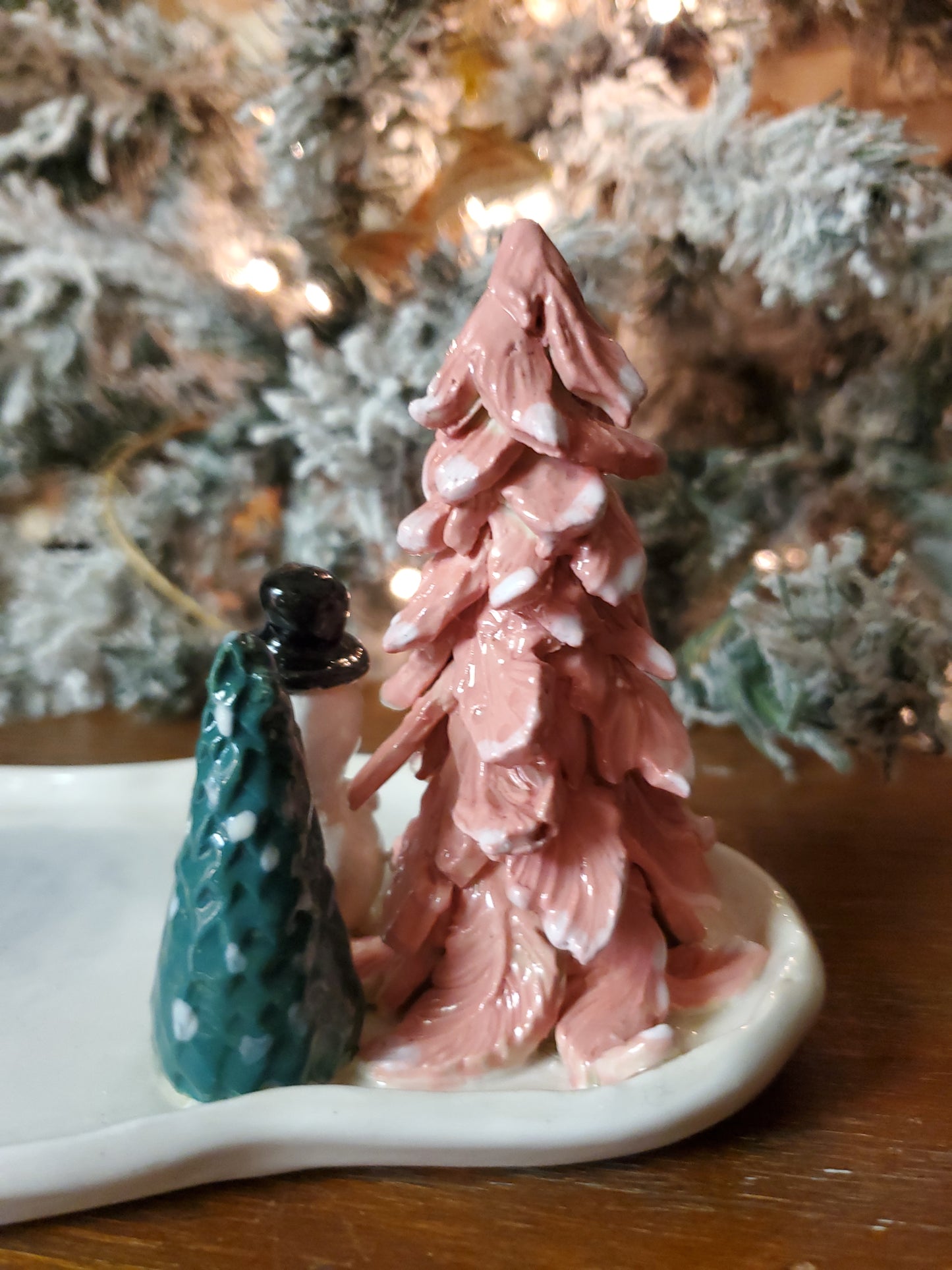 Snowman trinket plate / soap dish