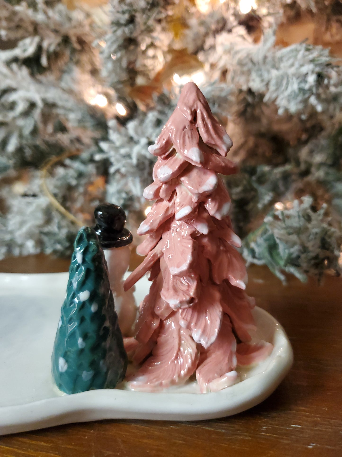 Snowman trinket plate / soap dish