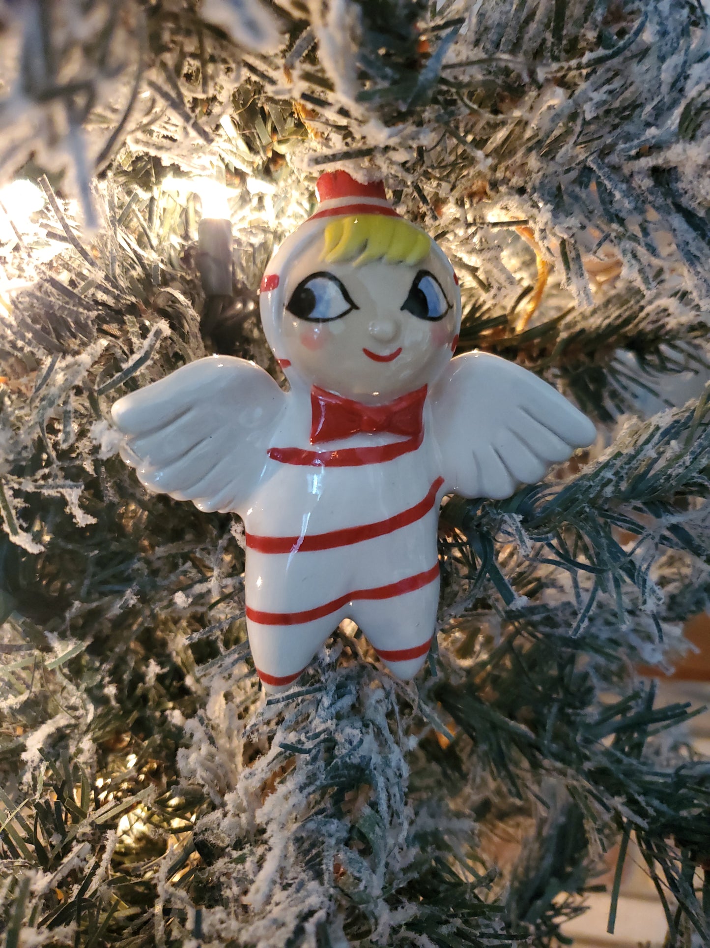 HH inspired Peppermint Angel ornament