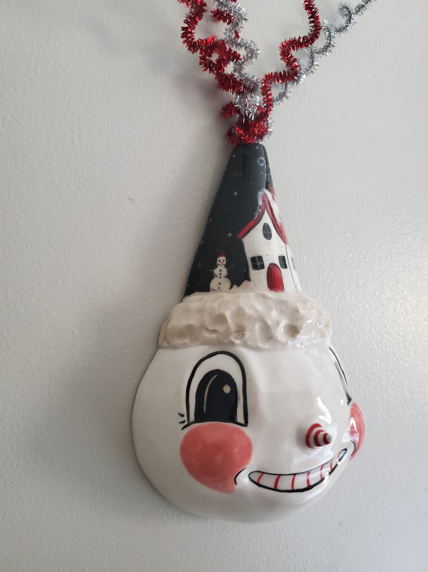 Johanna Parker inspired Snowman wall vase / decor