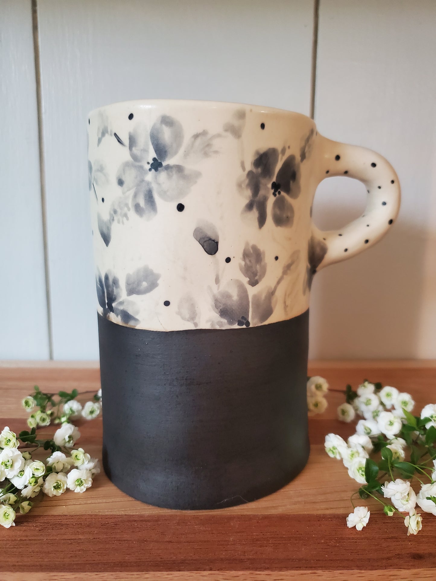 Tall Floral Mug
