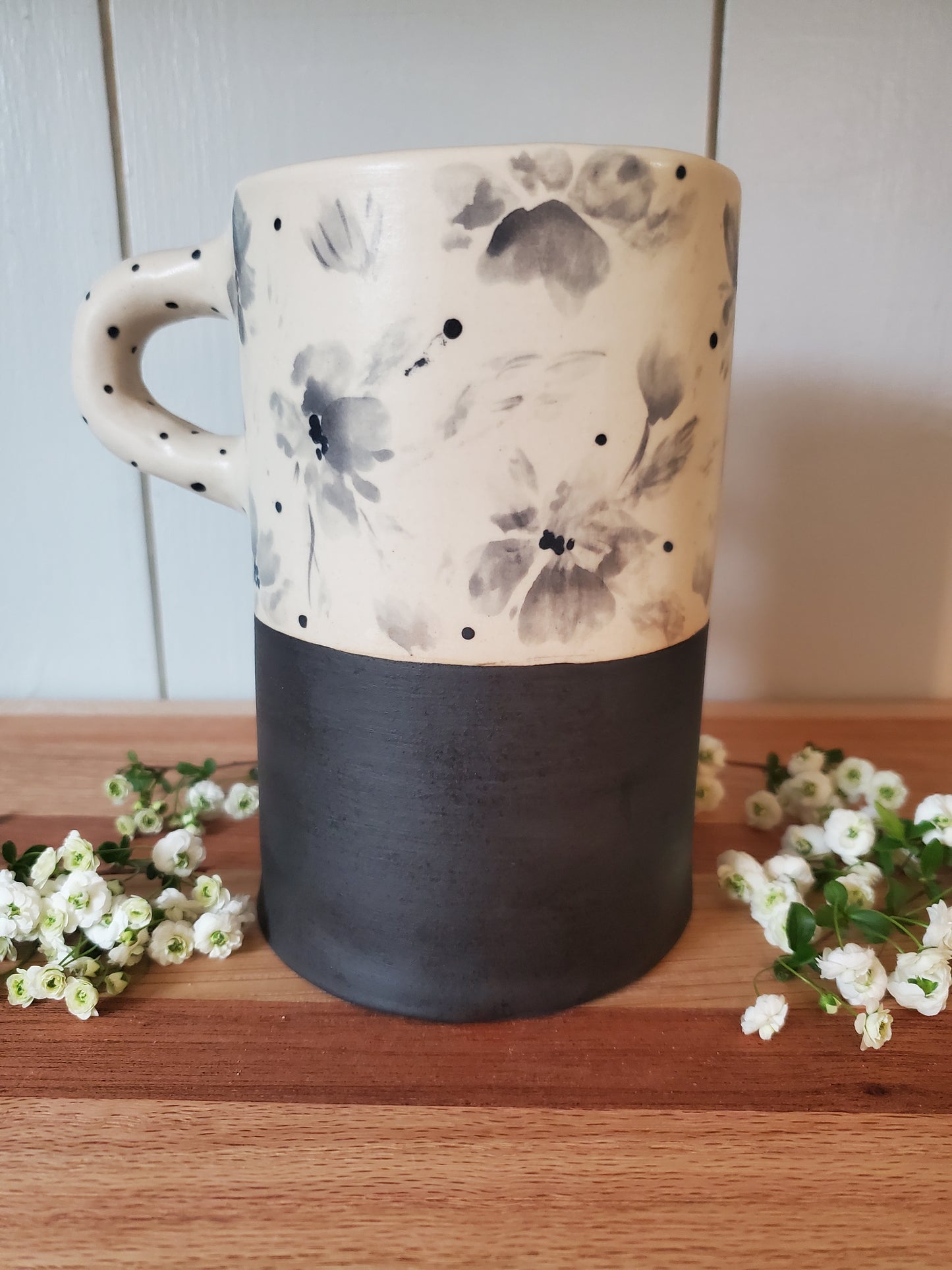 Tall Floral Mug