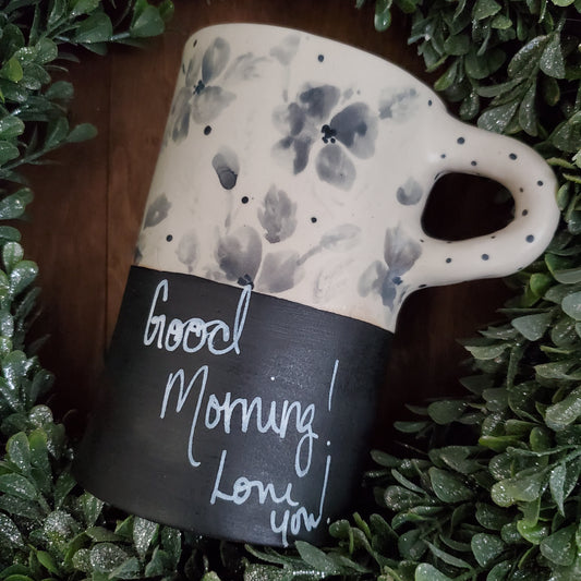 Tall Floral Mug