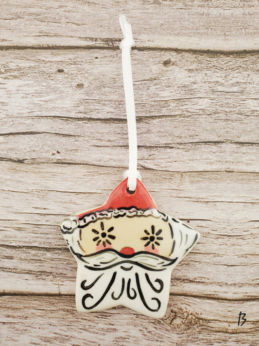 Holt Howard Inspired Starry Eyed Santa Ornament