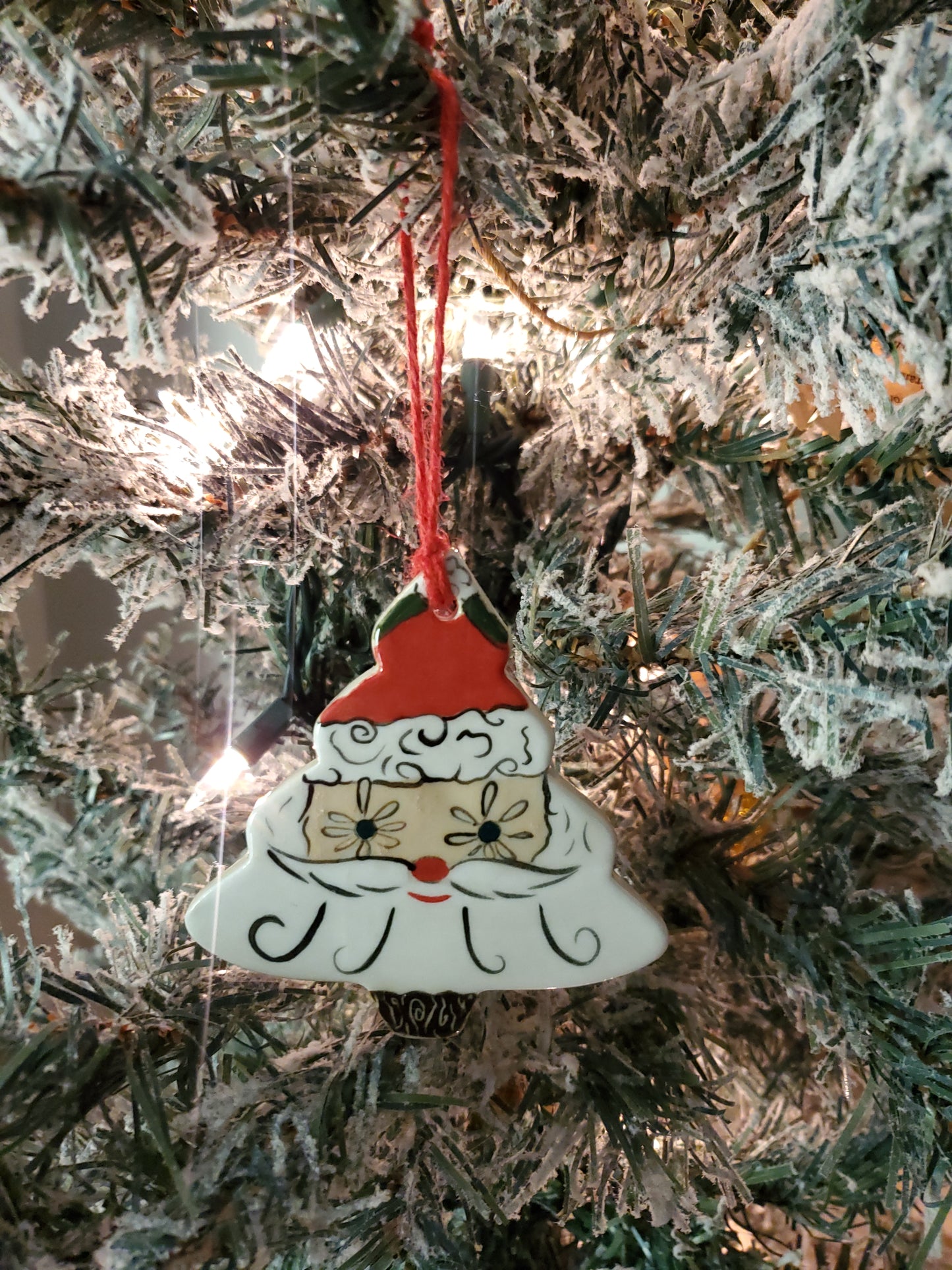 Holt Howard Inspired Starry Eyed Santa Ornament