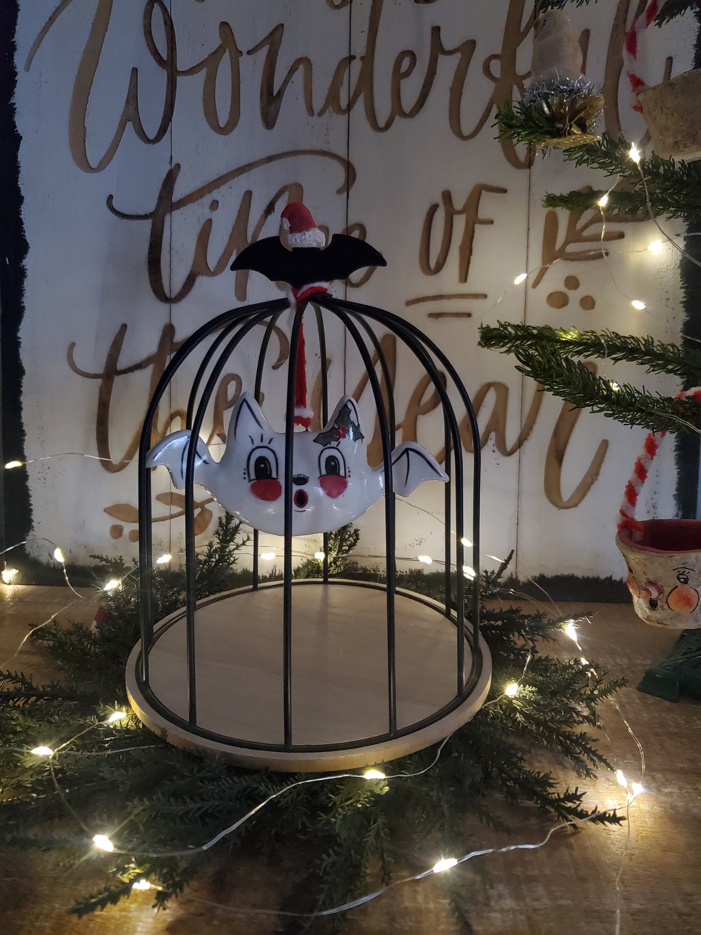 Johanna Parker Inspired Holiday Bat Ornament