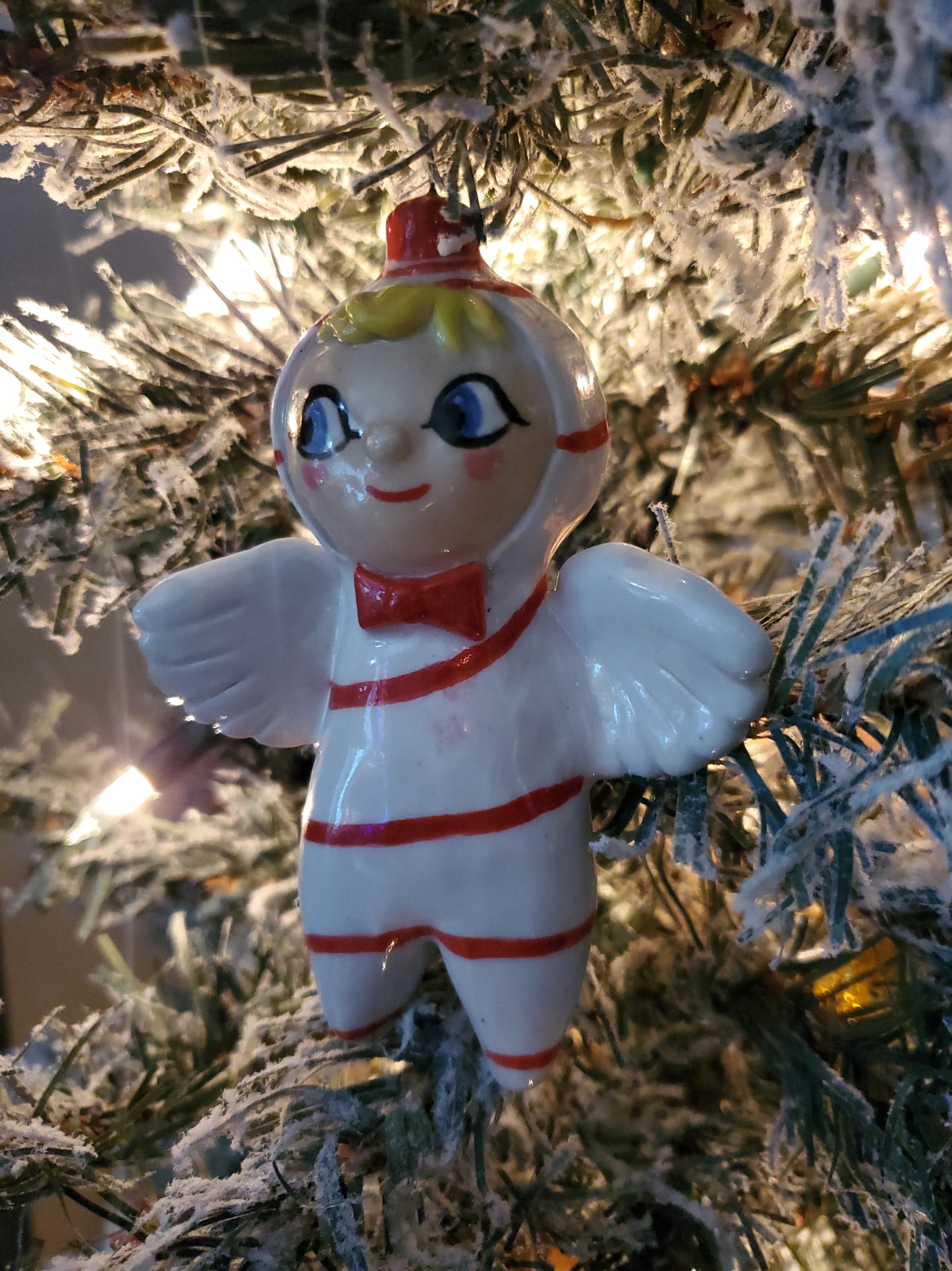 HH inspired Peppermint Angel ornament