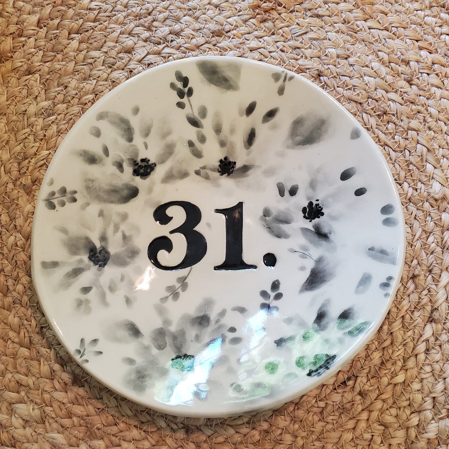 31 Floral plate (warped)