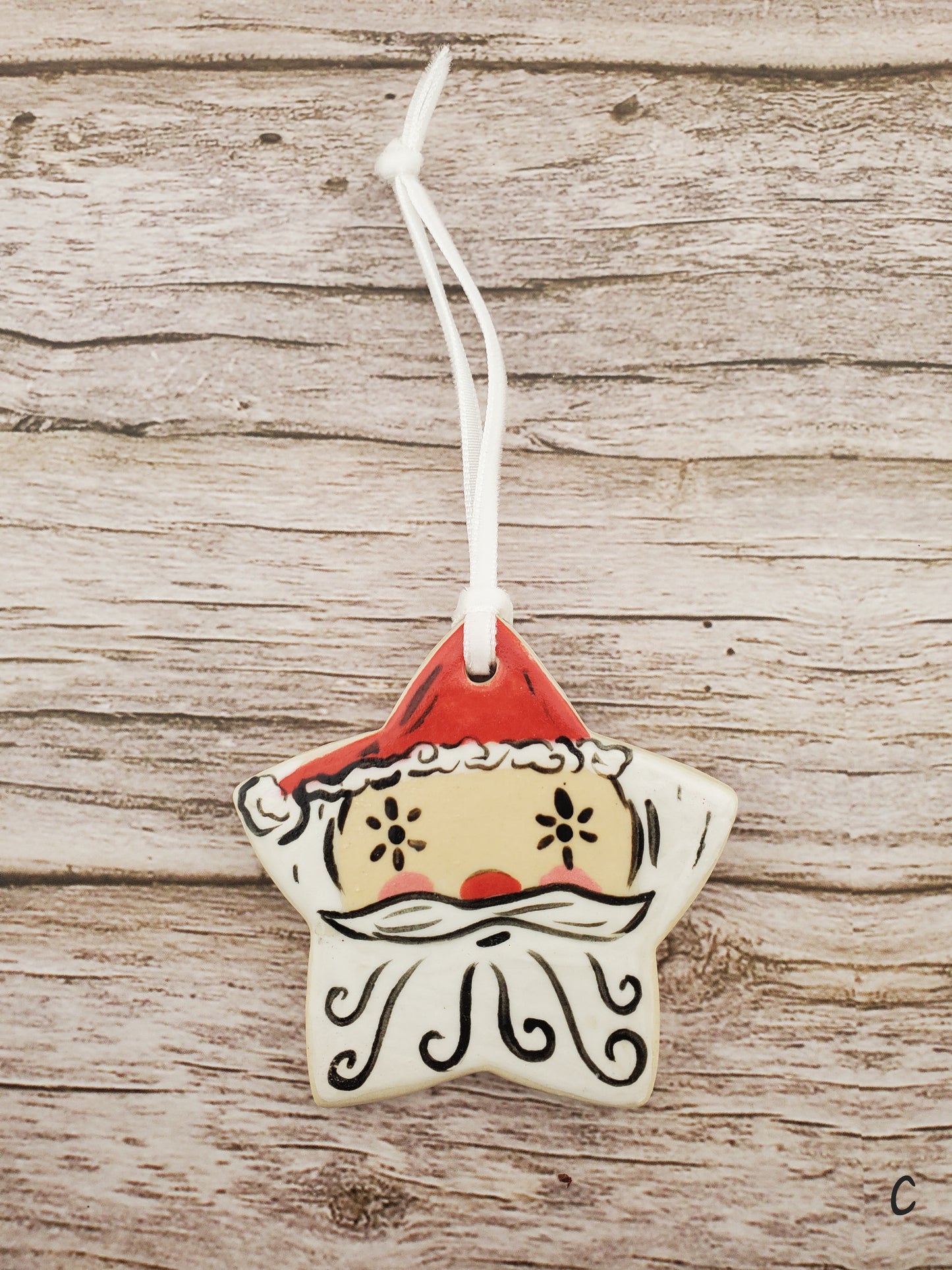 Holt Howard Inspired Starry Eyed Santa Ornament