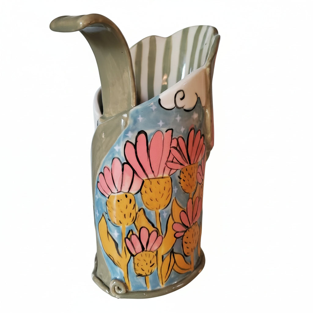 Floral pitcher