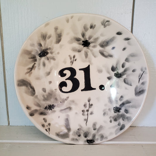 31 Floral bowl (warped)