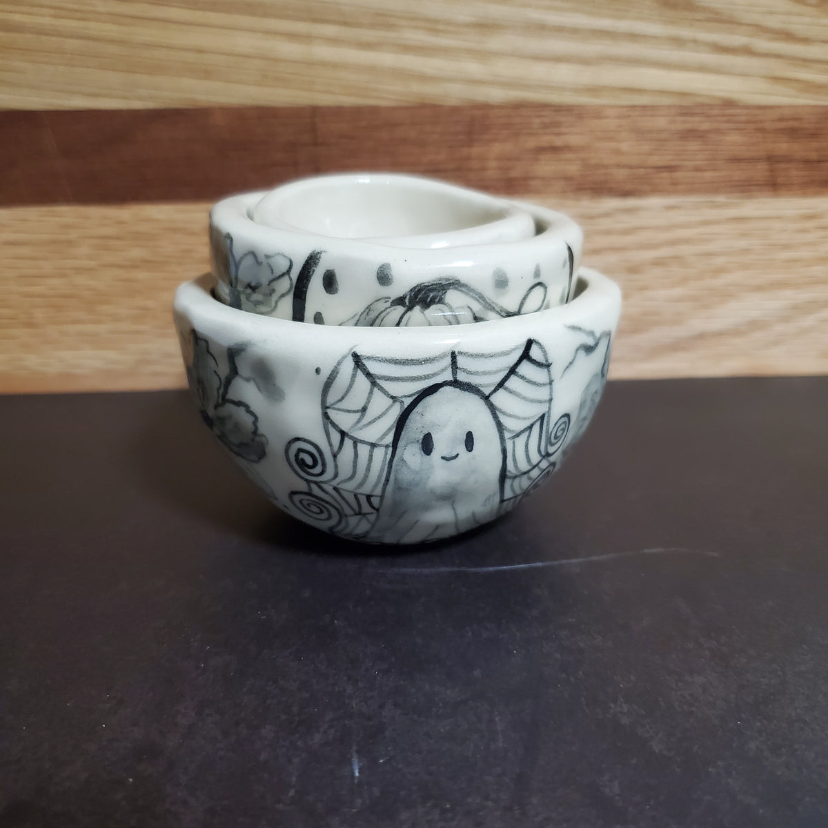 Halloween stacking pinch pots bowls