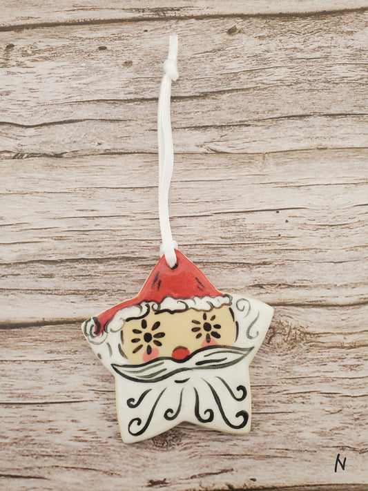 Holt Howard Inspired Starry Eyed Santa Ornament