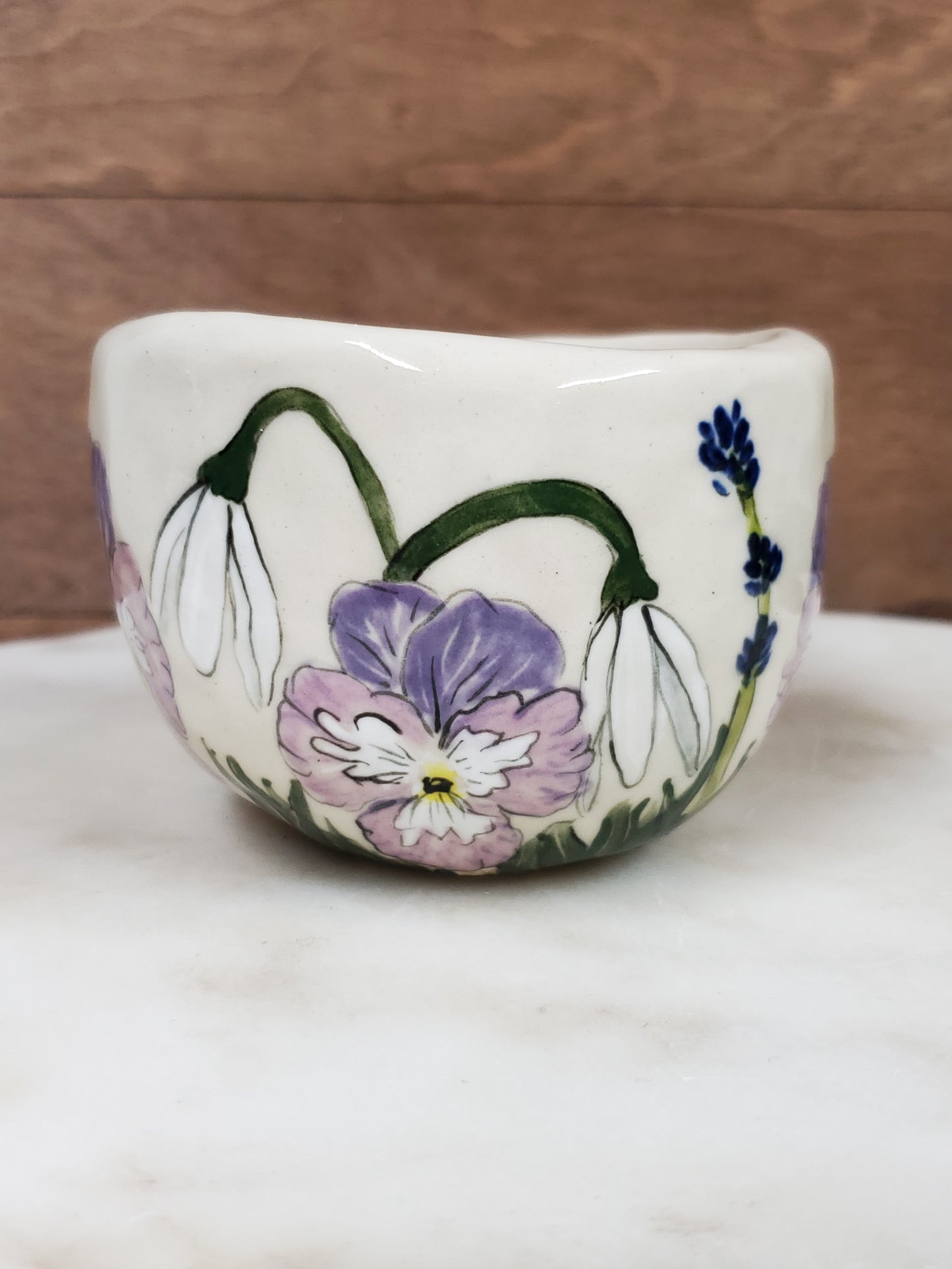 Pansies trinket bowl
