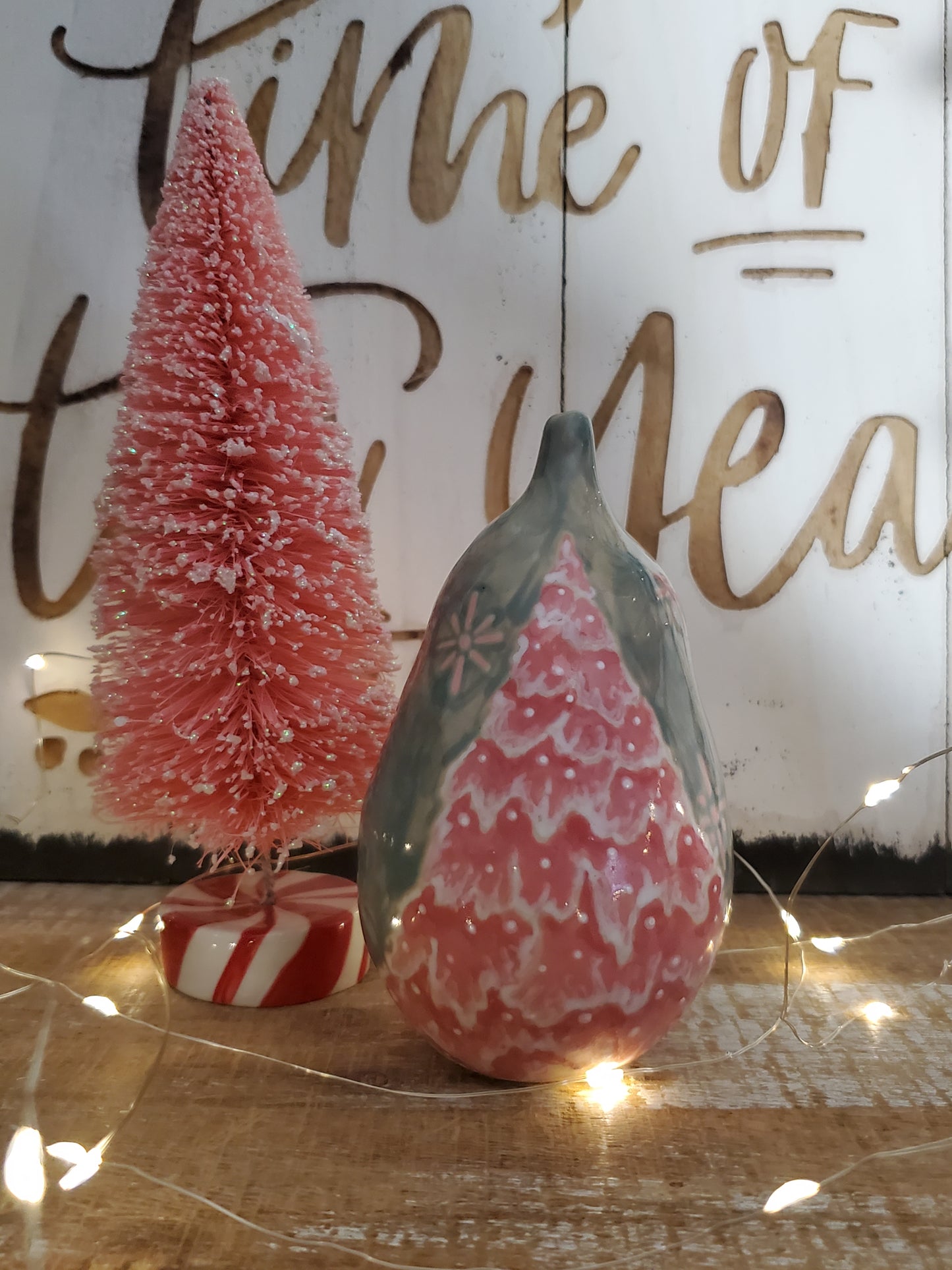 Pink Christmas tree Pear