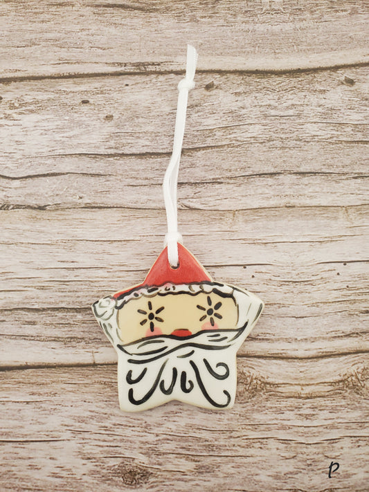 Holt Howard Inspired Starry Eyed Santa Ornament