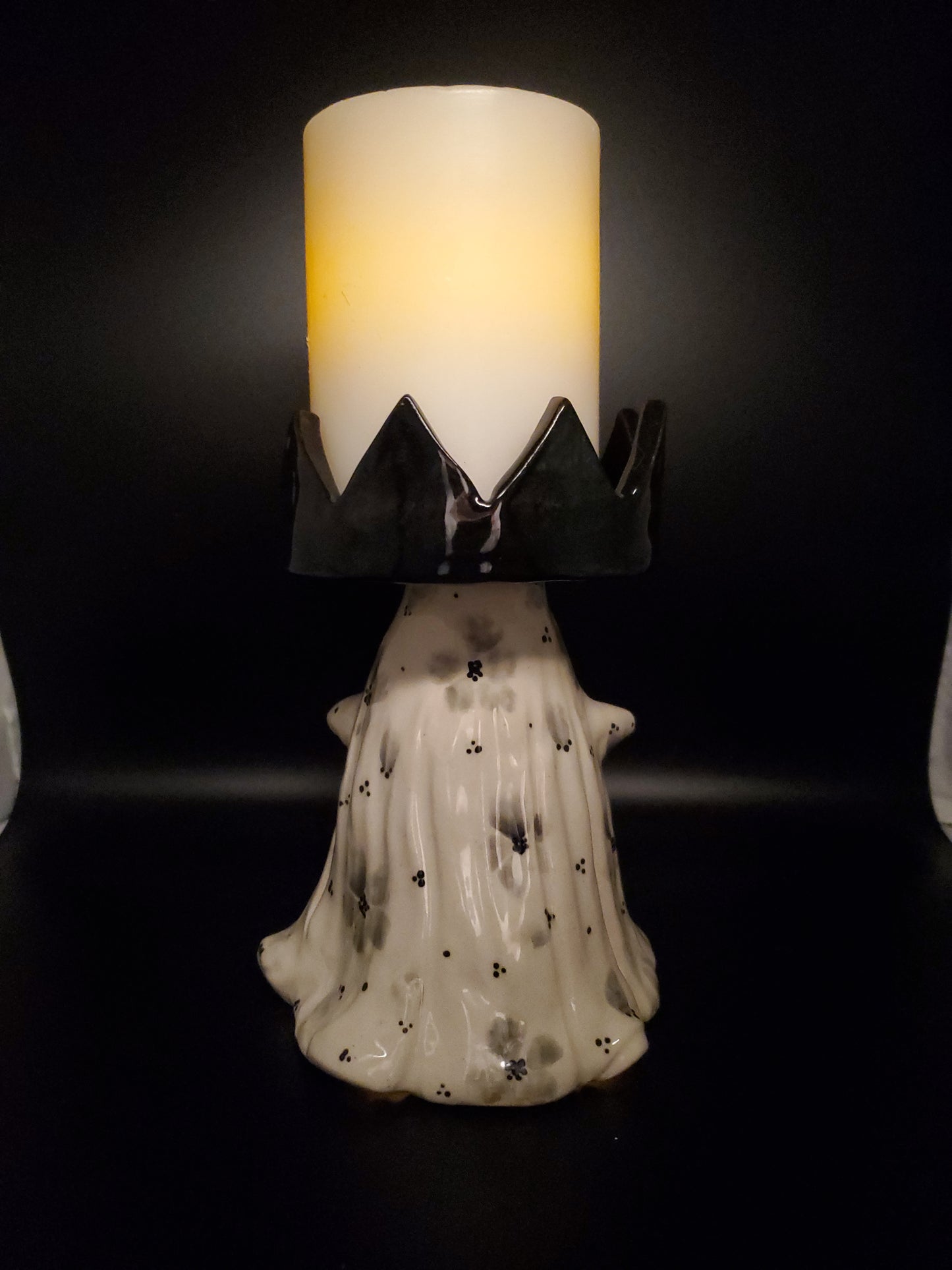 Floral Ghost Candle holder