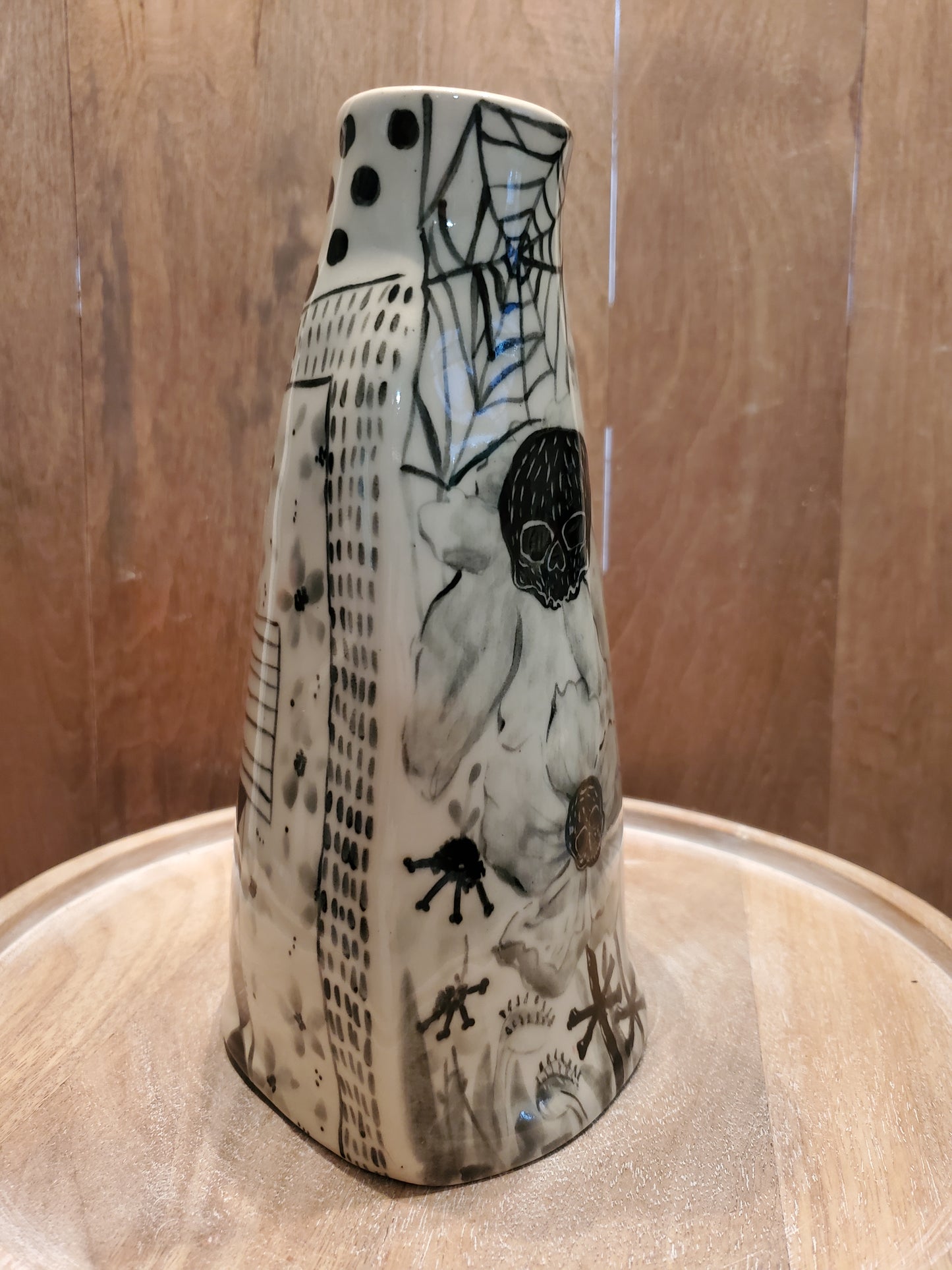 Double Sided Black and White Vase